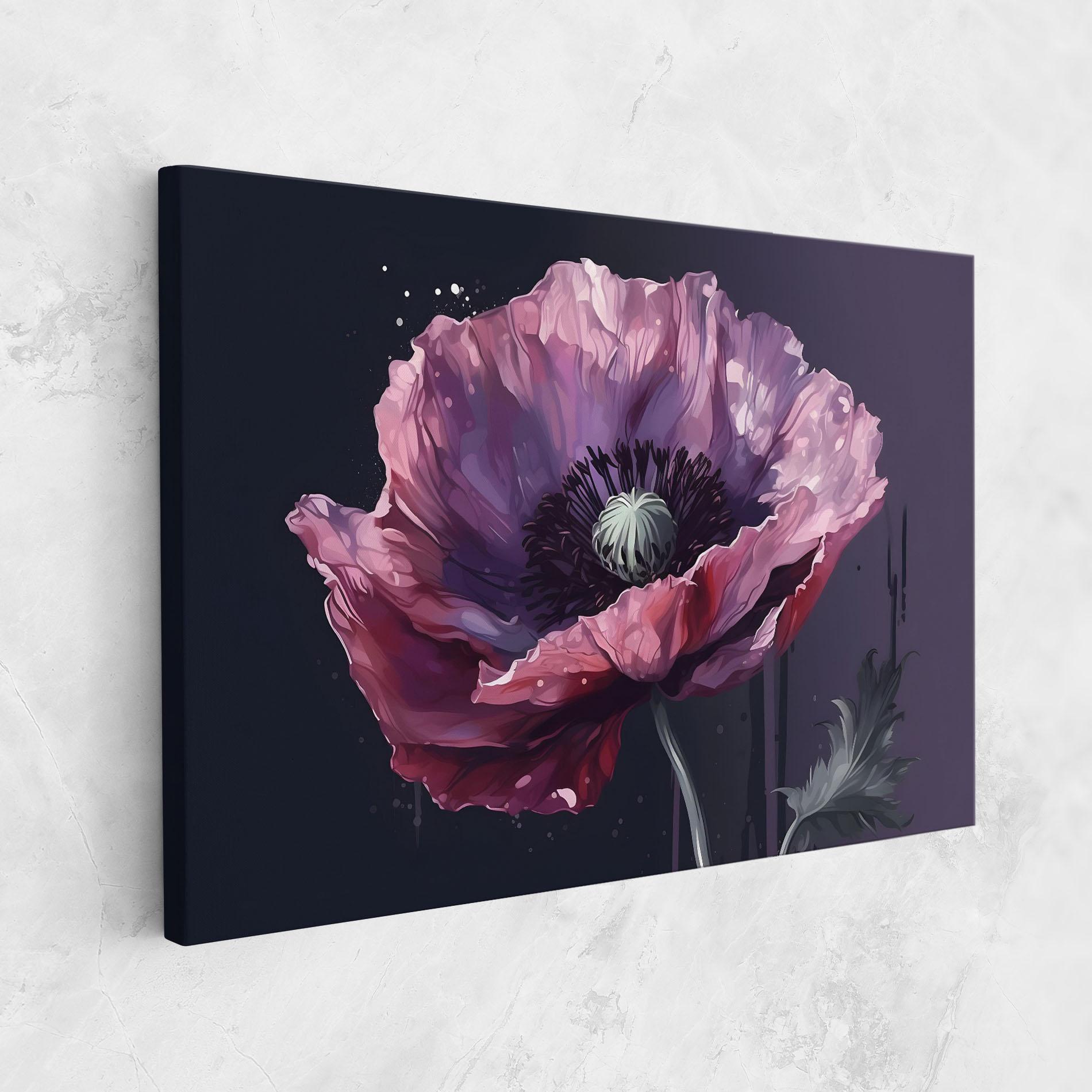 Leinwandbild Light Purple Poppy mockup 1
