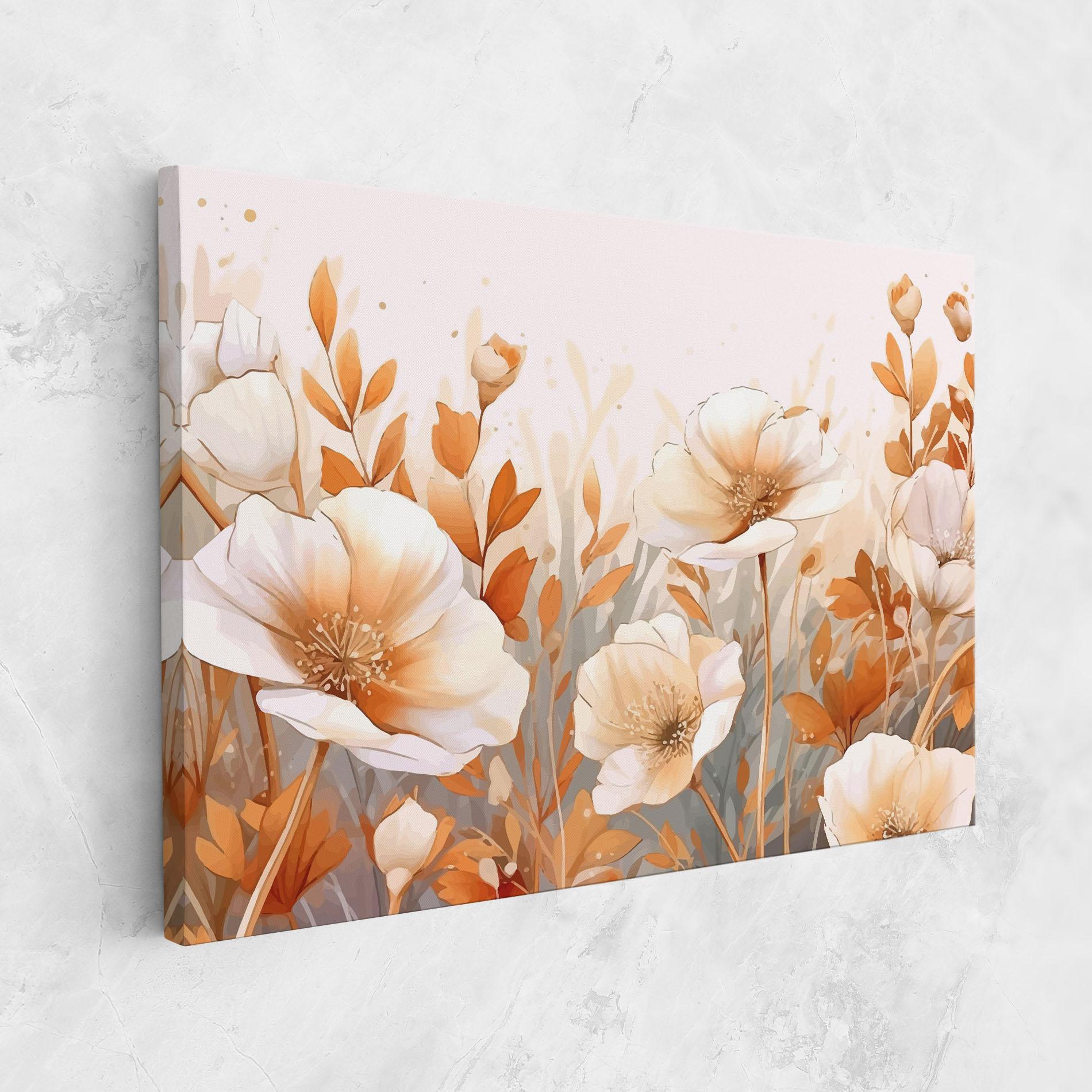 Leinwandbild Orange Cream Poppy mockup 1