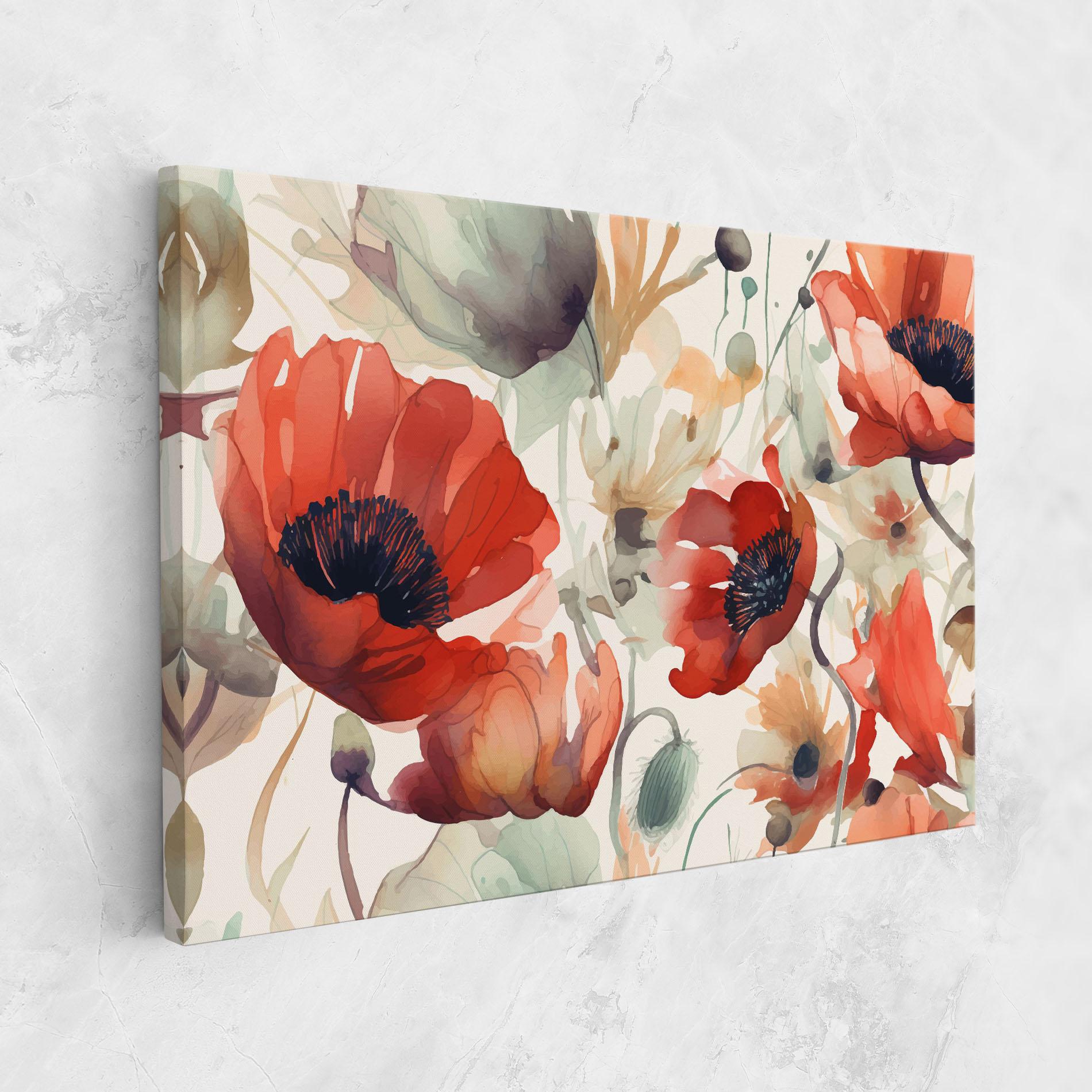 Leinwandbild Poppy Red Cream mockup 1