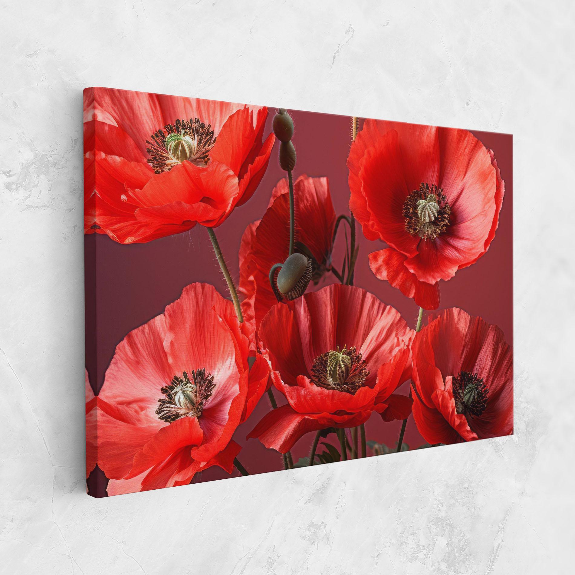 Leinwandbild Red Poppies mockup 1