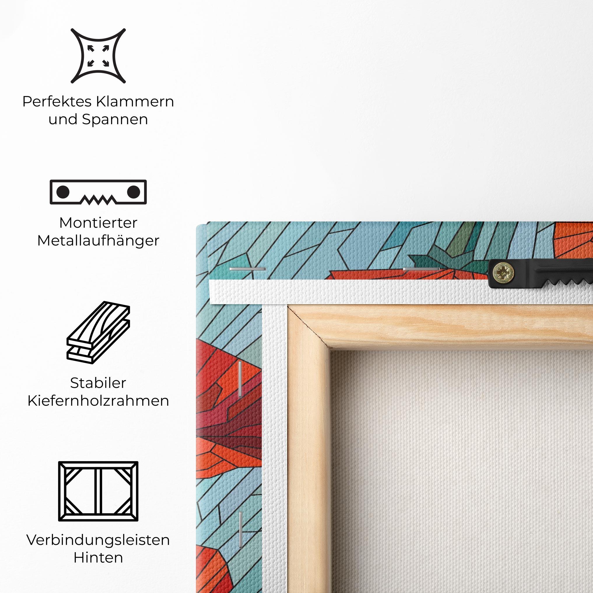 Leinwandbild Blue Glass Poppy mockup 5