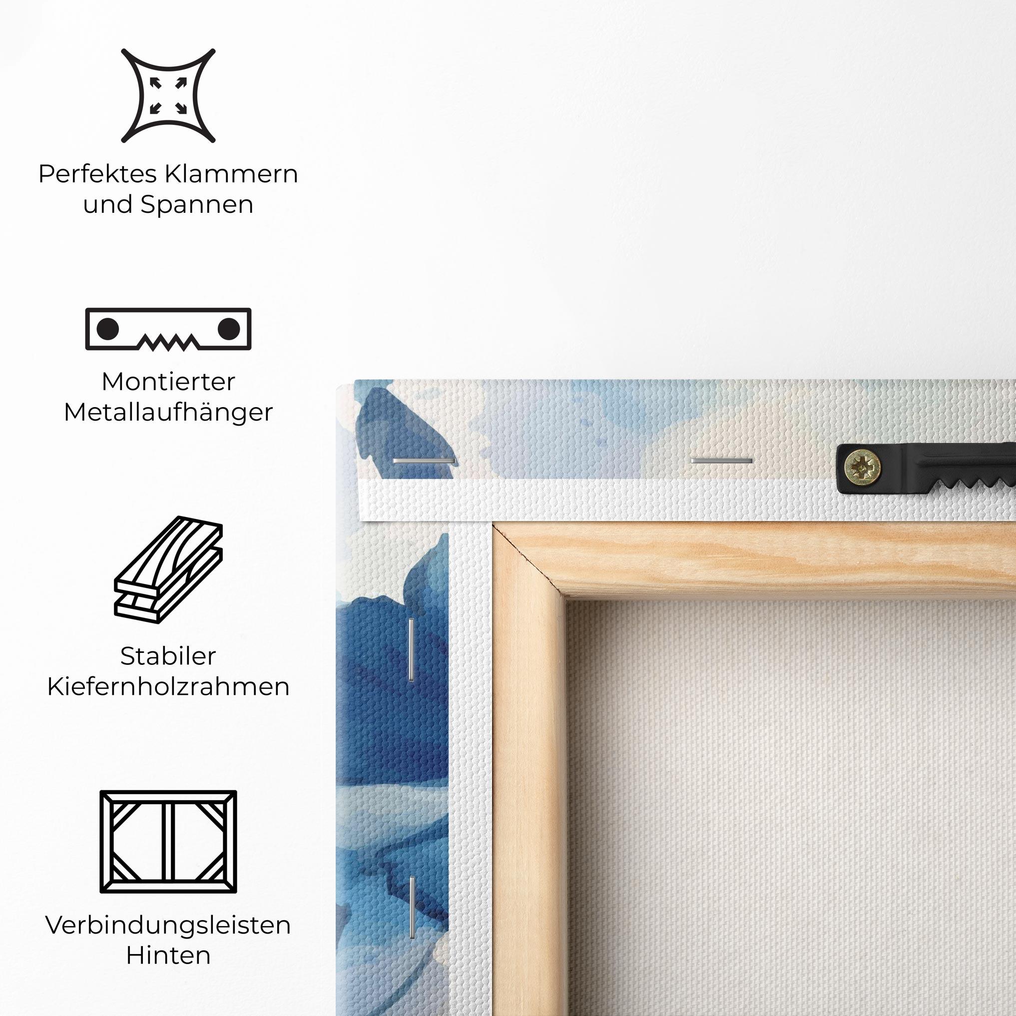 Leinwandbild Blue Poppies mockup 5