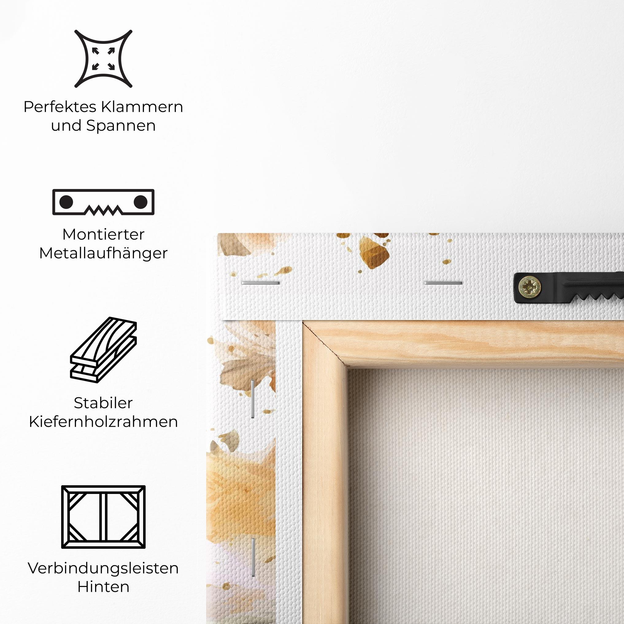 Leinwandbild Gold Orange Poppy mockup 5