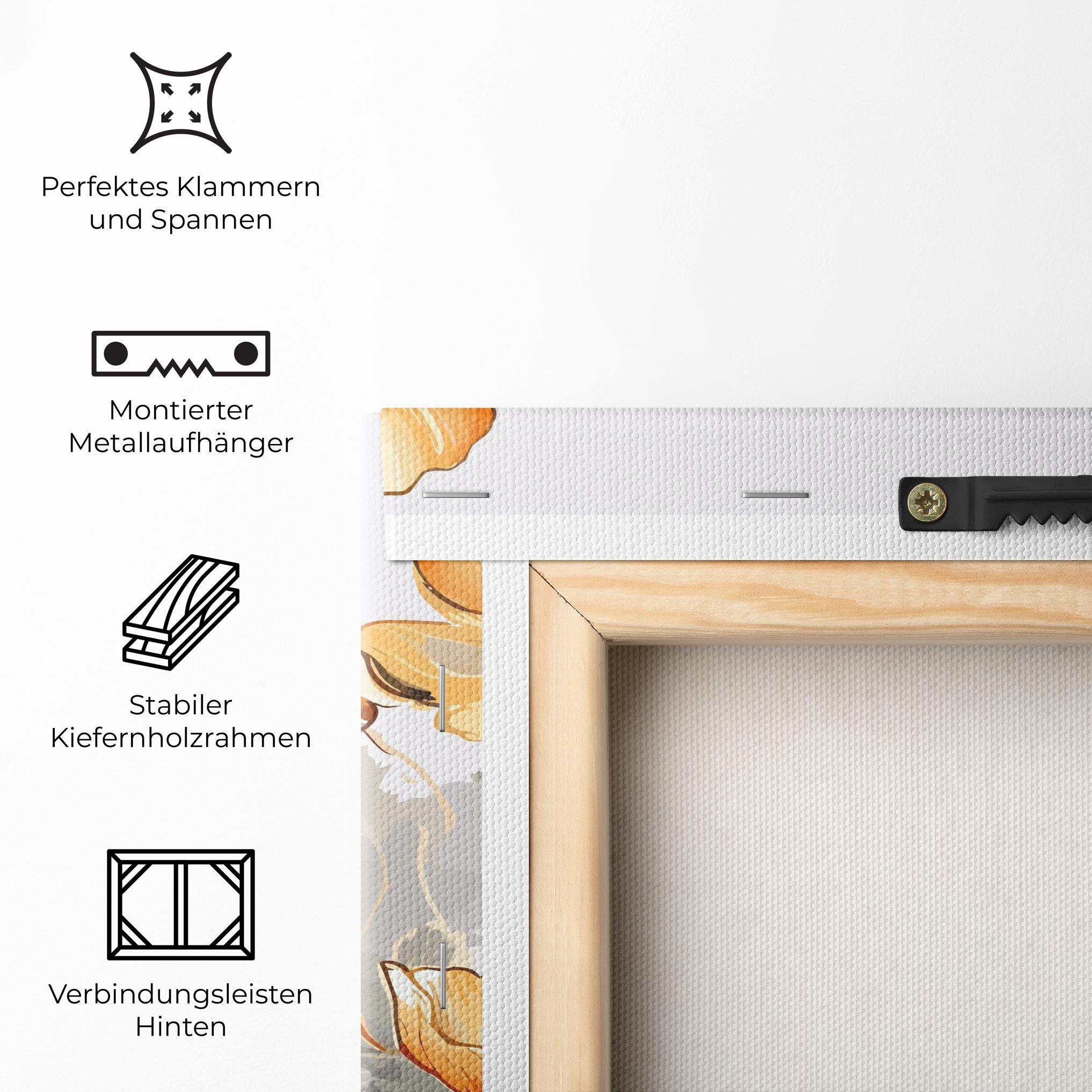 Leinwandbild Gold Poppies mockup 5