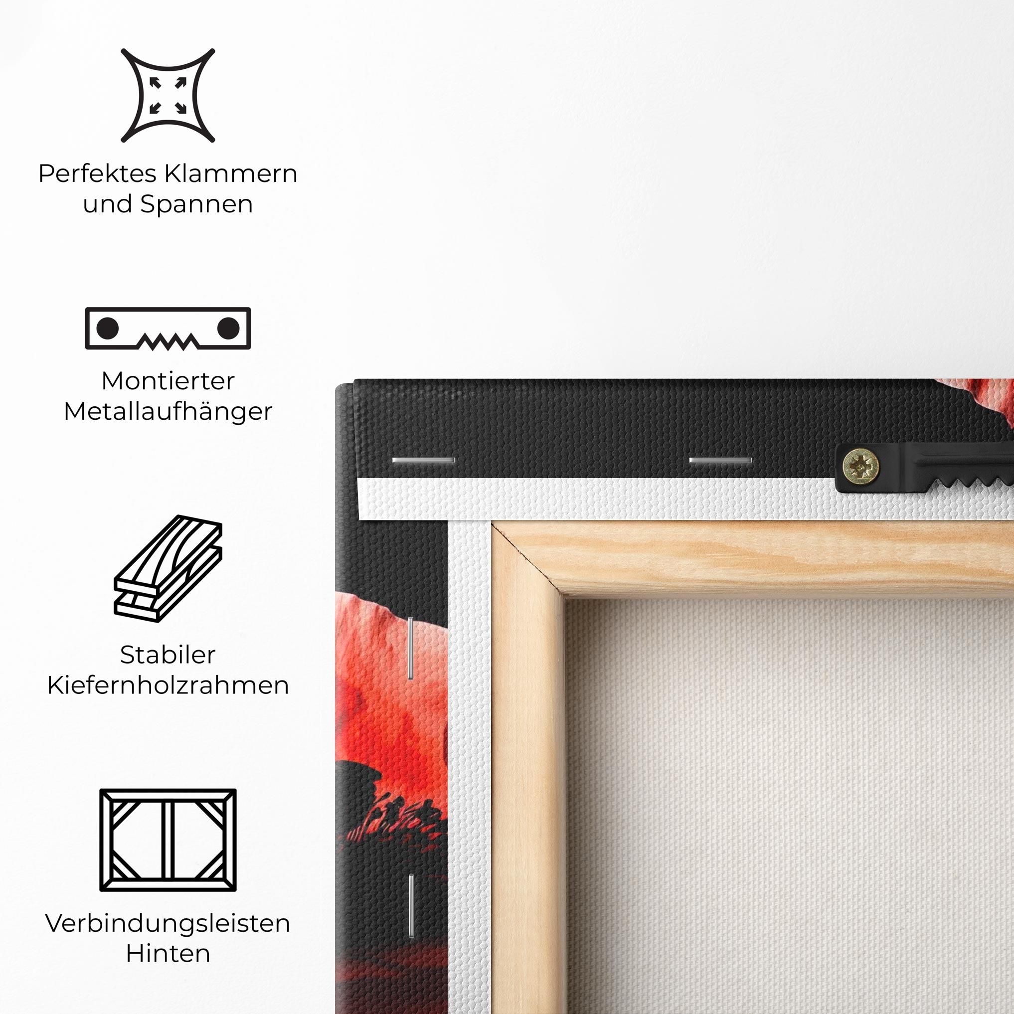 Light Red Poppy On Black mockup 5