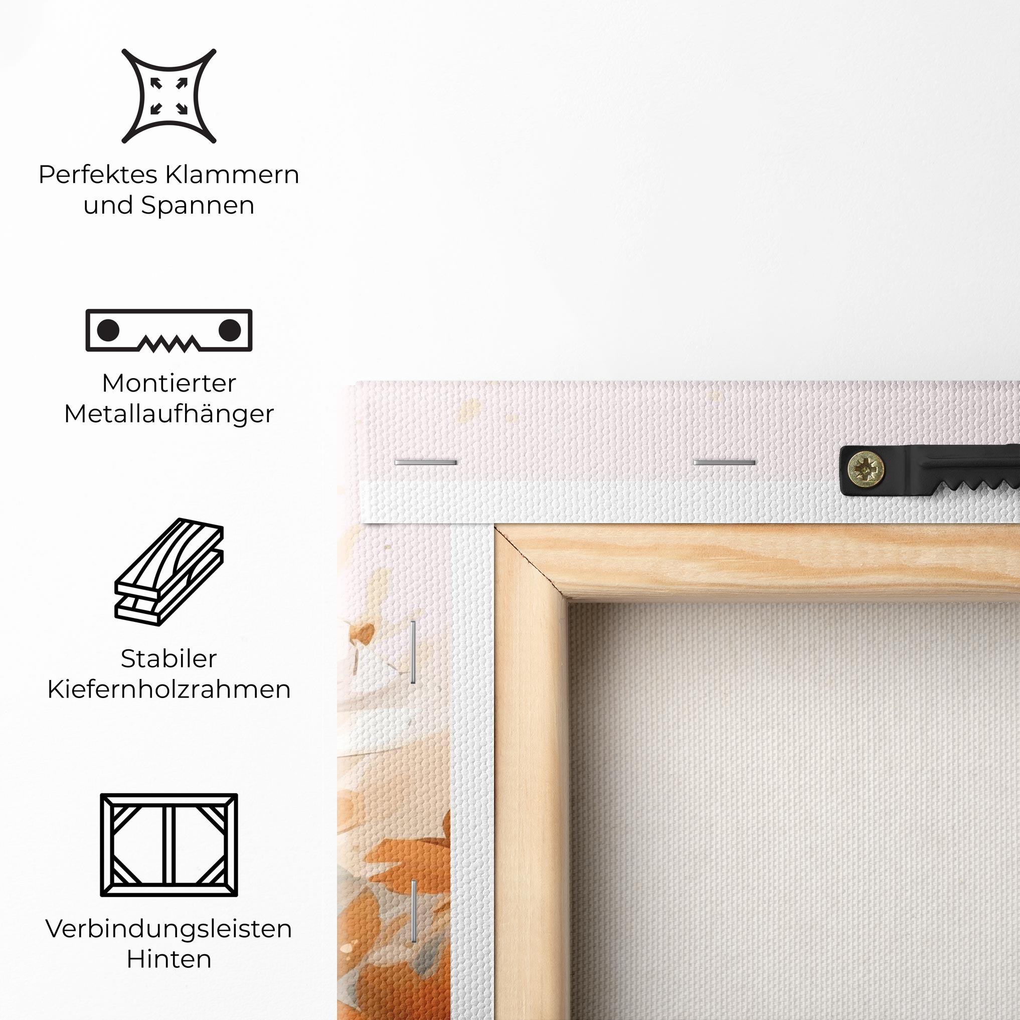 Leinwandbild Orange Cream Poppy mockup 5