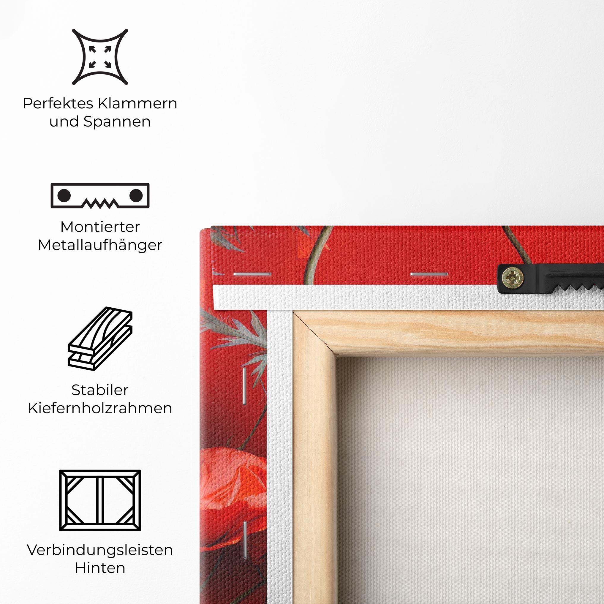 Leinwandbild Poppies On The Table mockup 5