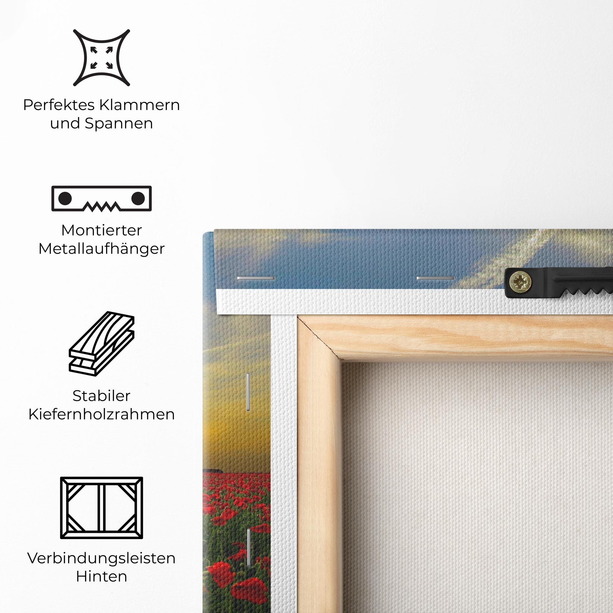 Leinwandbild Poppies Sunset mockup 5