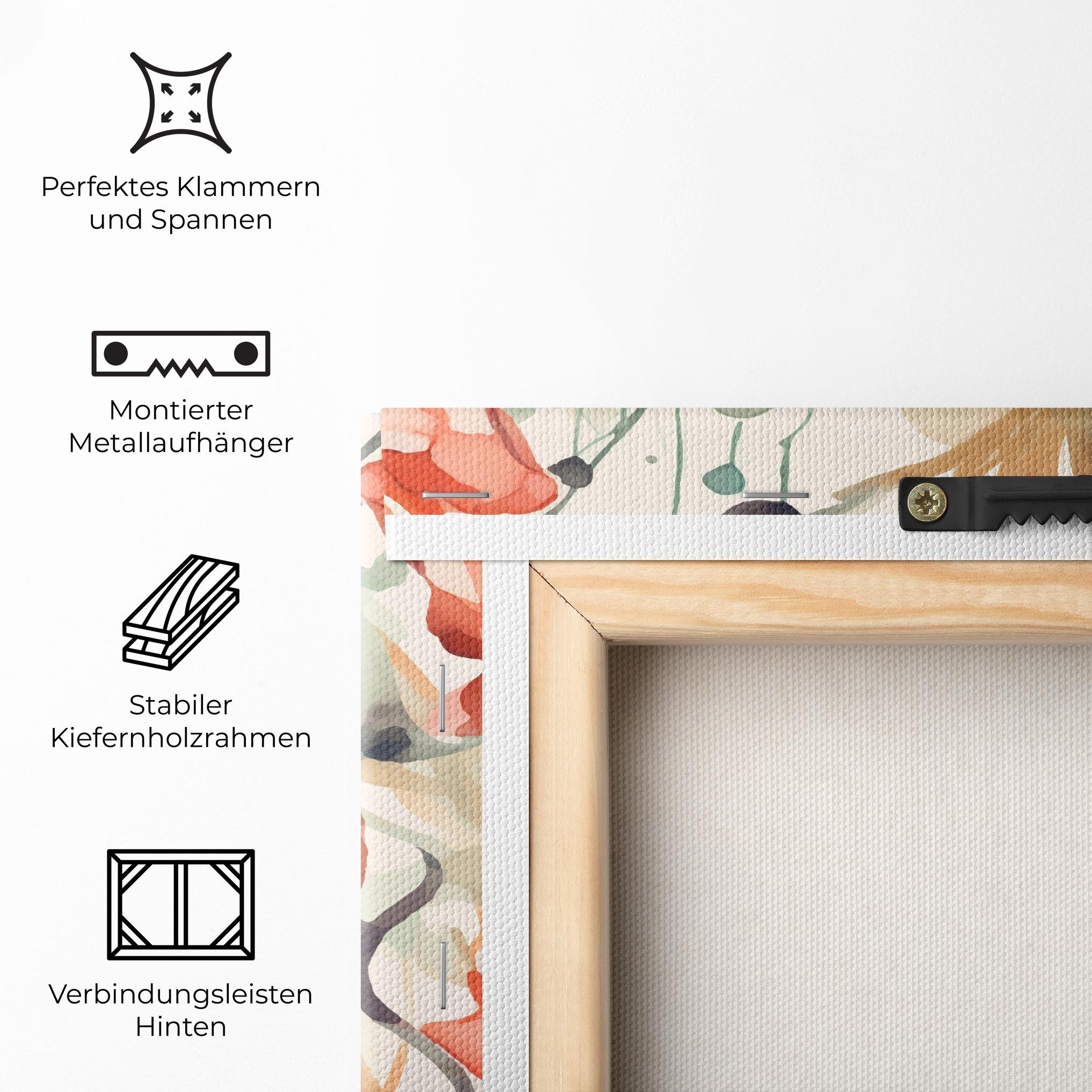 Leinwandbild Poppy Red Cream mockup 5