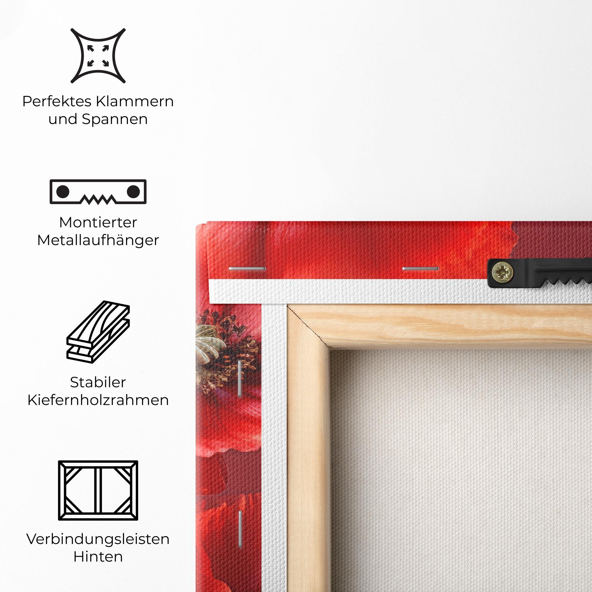 Leinwandbild Red Poppies mockup 5