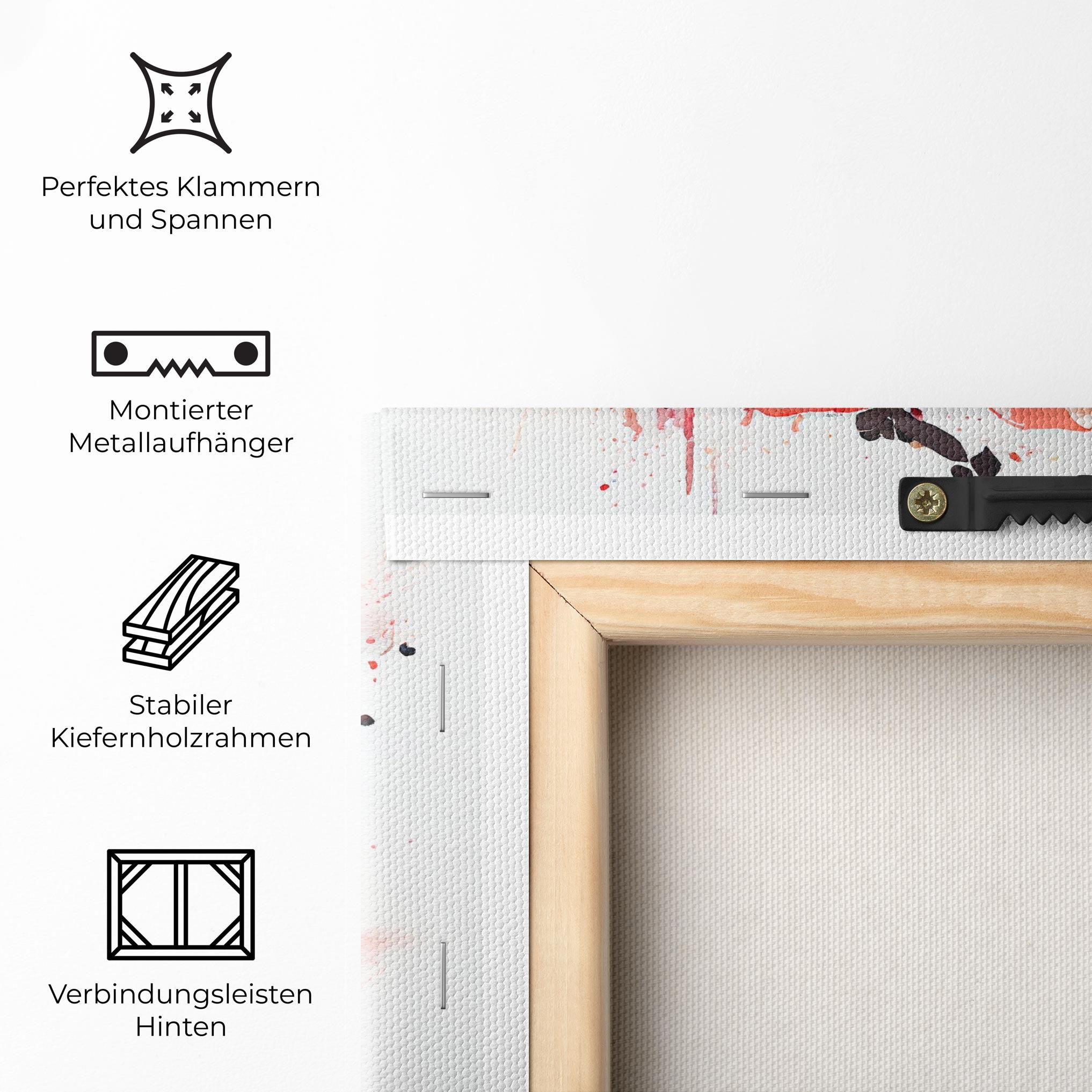 Leinwandbild Watercolor Poppy mockup 5