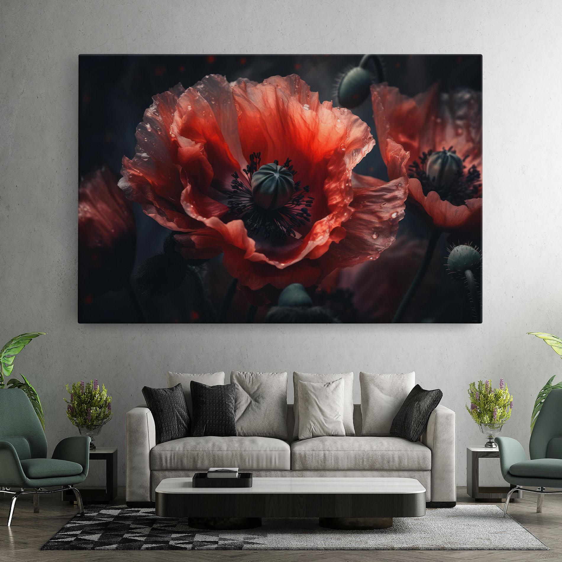 Leinwandbild Dark Shade Poppy mockup 7
