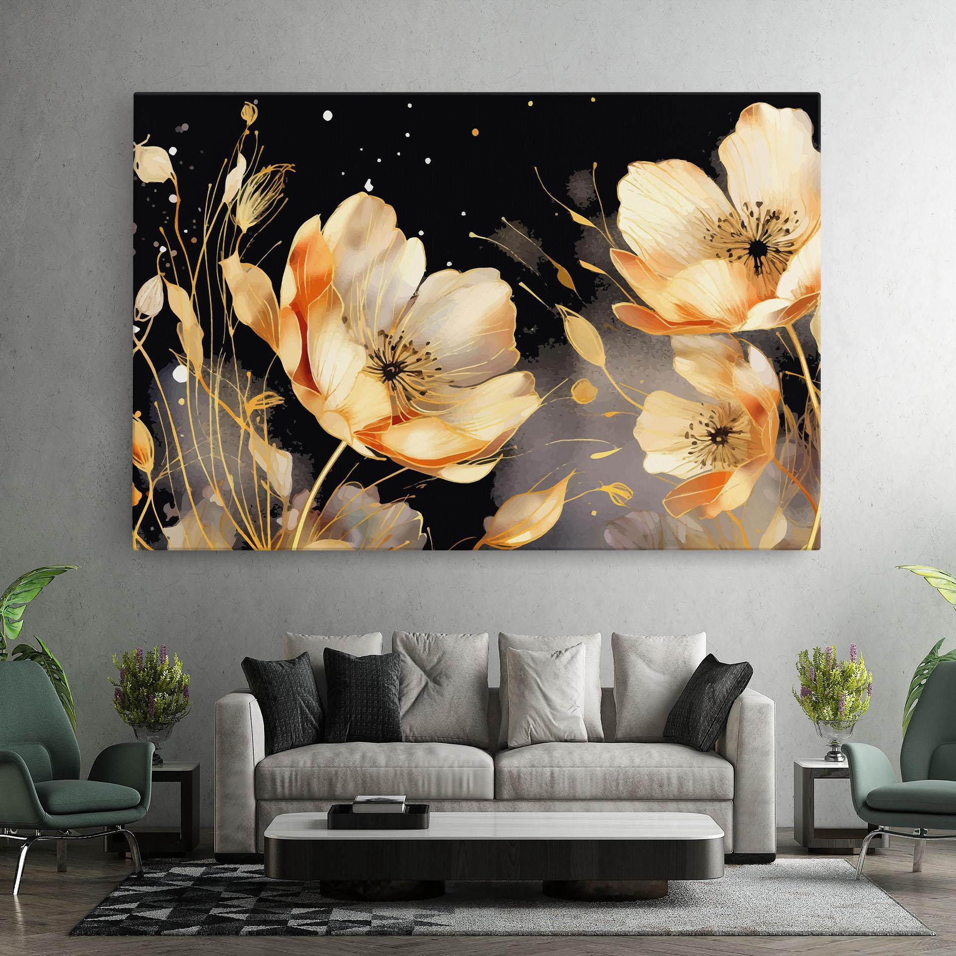 Leinwandbild Gold Poppy Black mockup 7