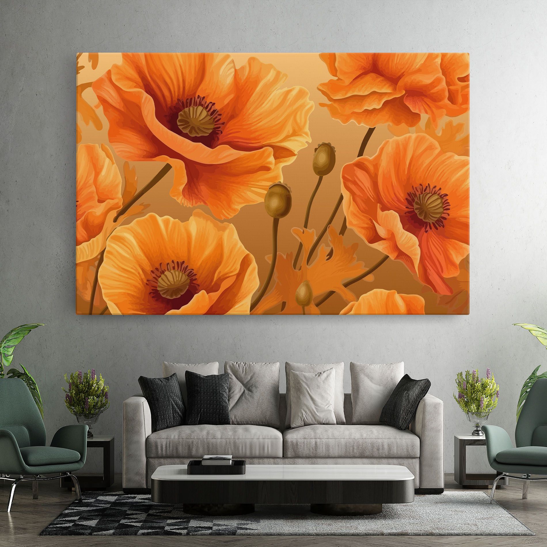 Pastel Orange Poppy mockup 7