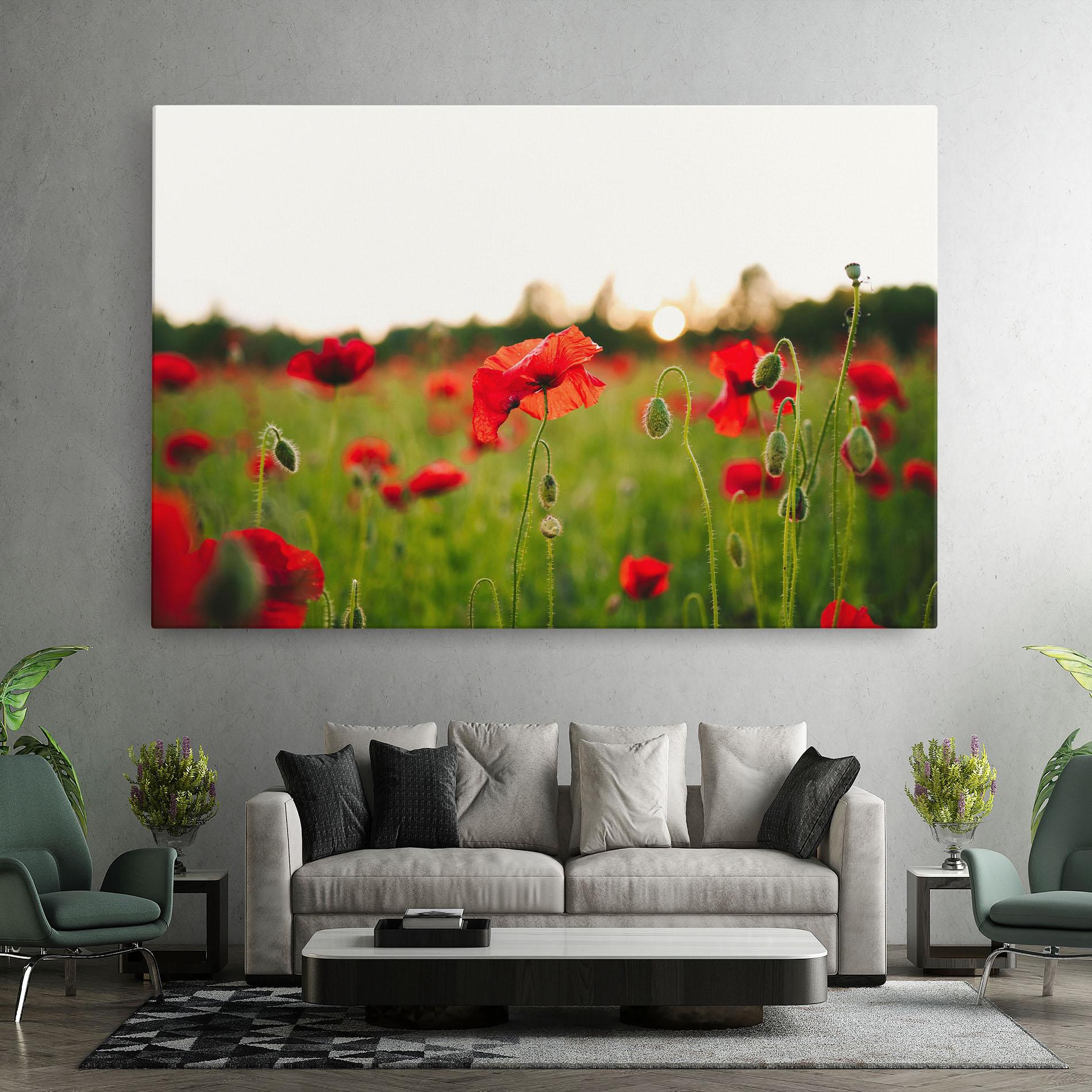 Leinwandbild Poppies Field mockup 7