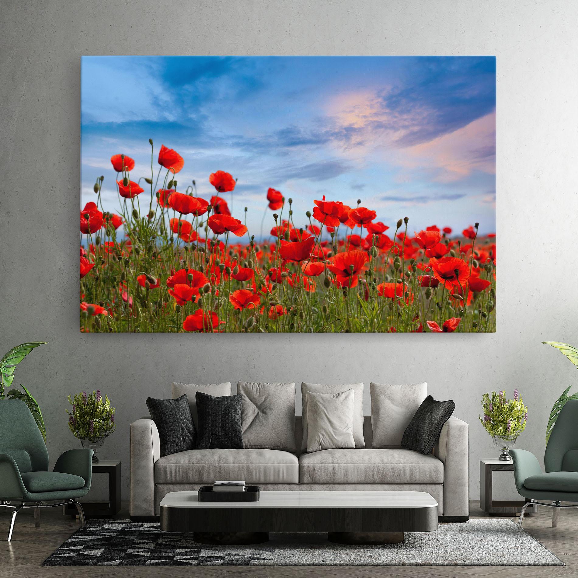 Leinwandbild Poppy Field mockup 7