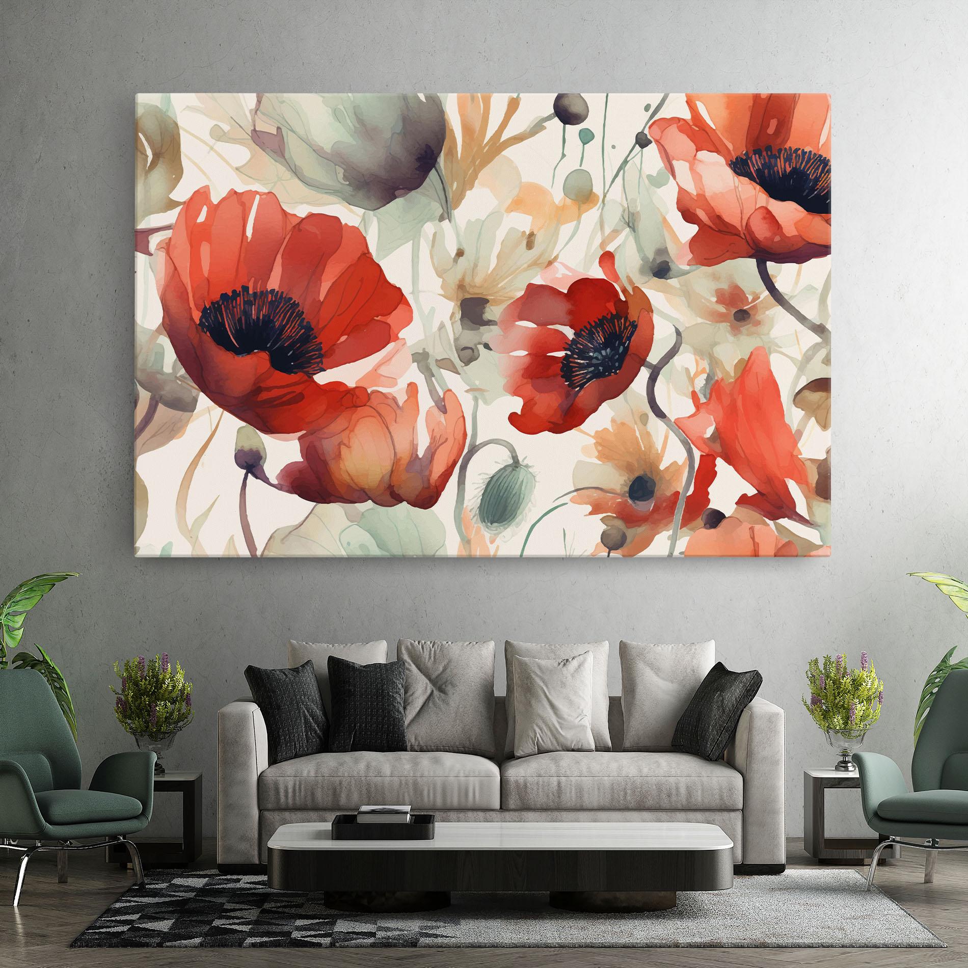 Leinwandbild Poppy Red Cream mockup 7