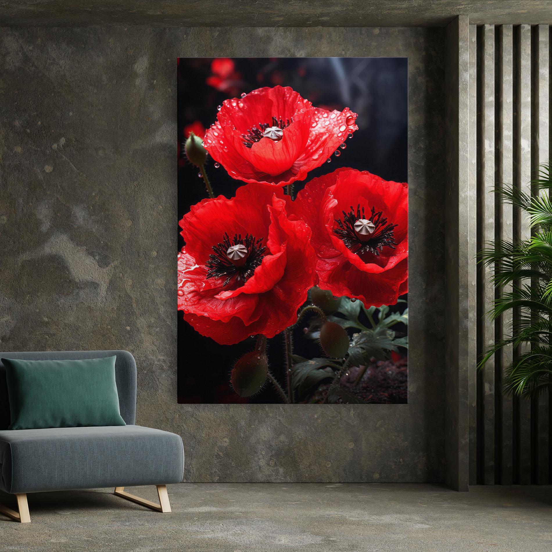 Leinwandbild Red Poppy mockup 7