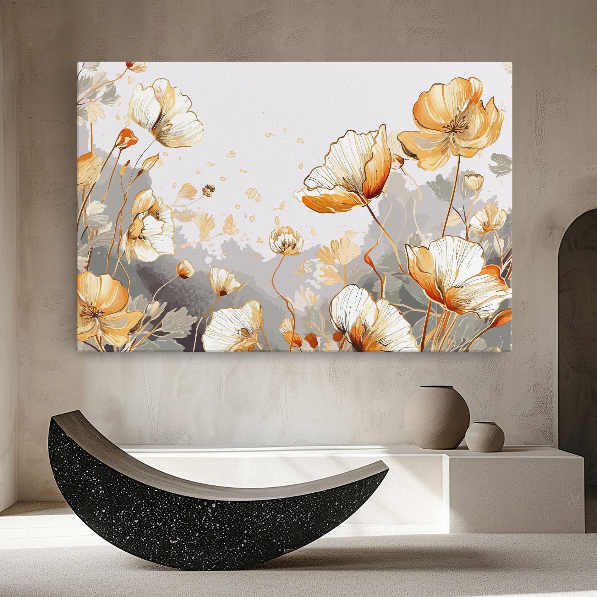 Leinwandbild Gold Poppies mockup 8