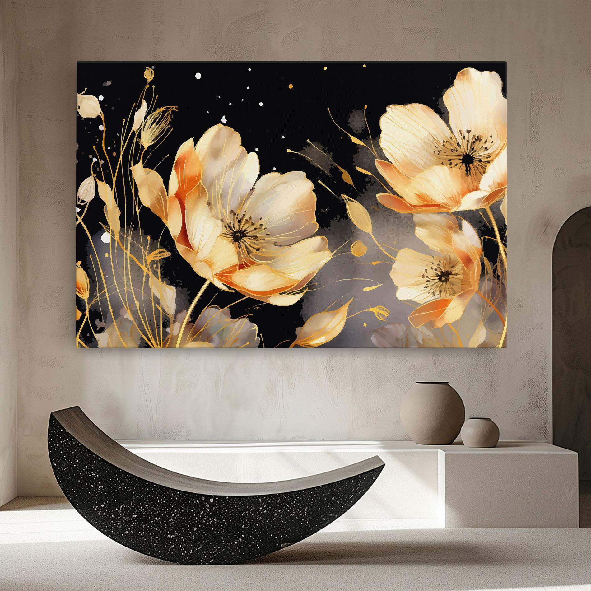 Leinwandbild Gold Poppy Black mockup 8