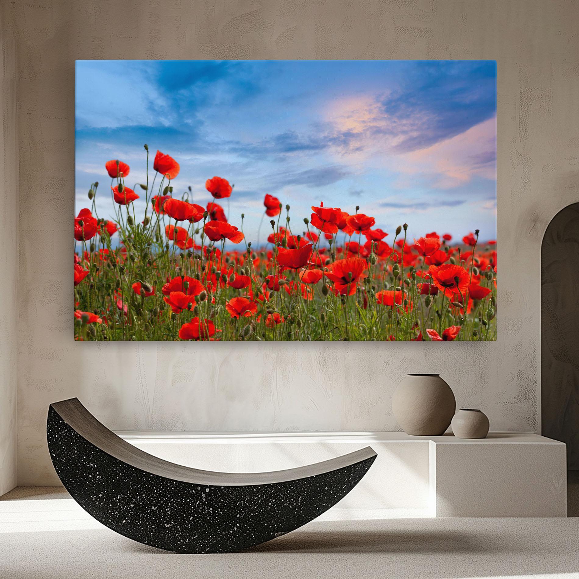 Leinwandbild Poppy Field mockup 8