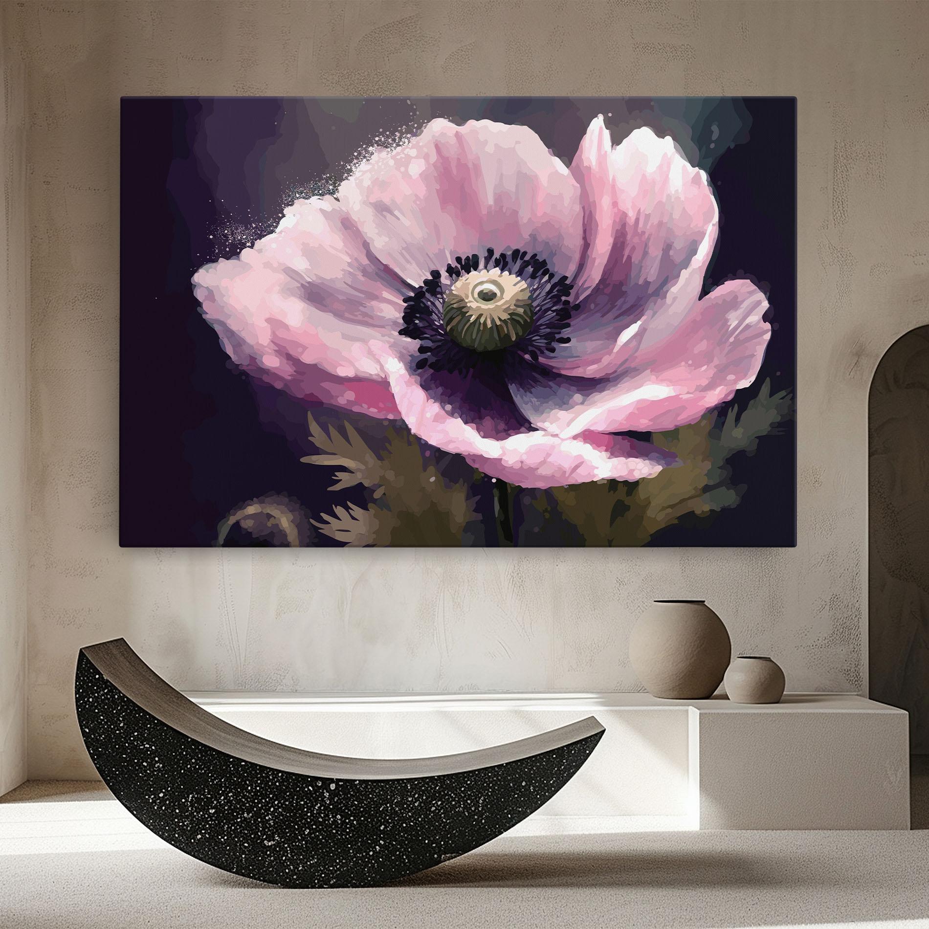 Leinwandbild Pretty Pink Poppy mockup 8