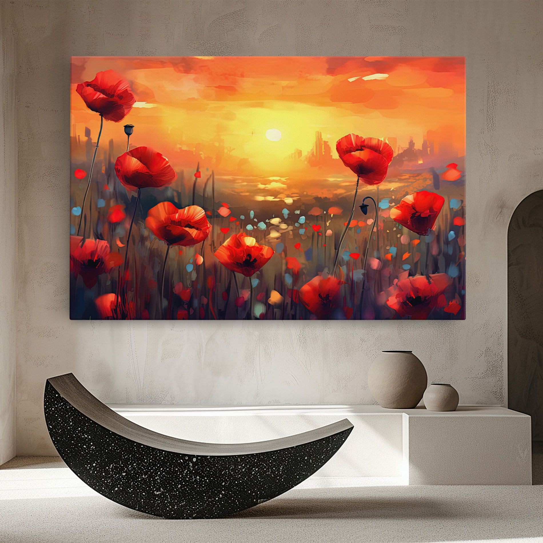 Sunrise Painting Poppies mockup 8