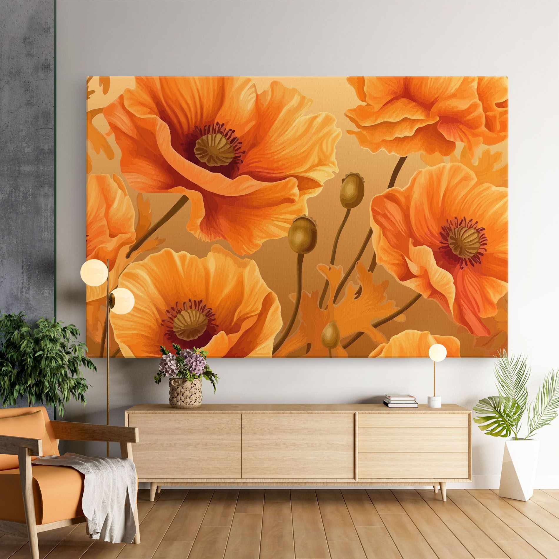 Pastel Orange Poppy mockup 9