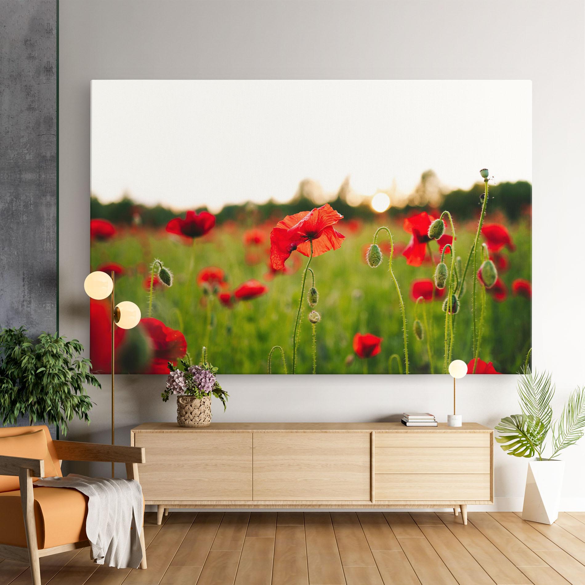 Leinwandbild Poppies Field mockup 9