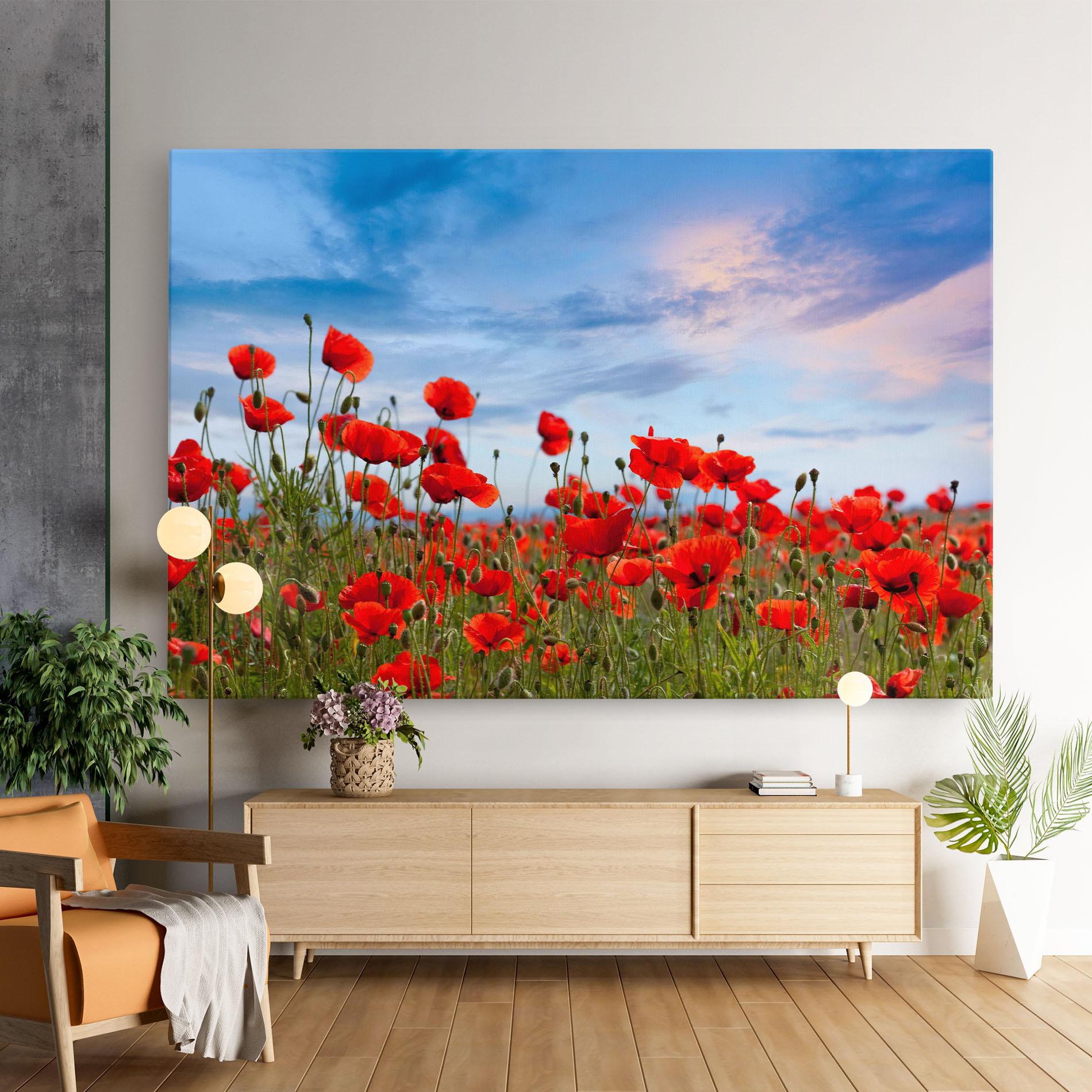 Leinwandbild Poppy Field mockup 9