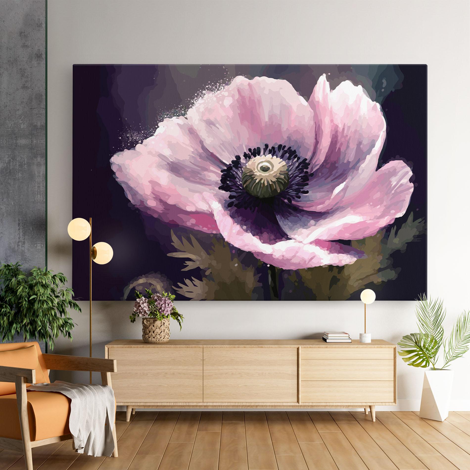 Leinwandbild Pretty Pink Poppy mockup 9