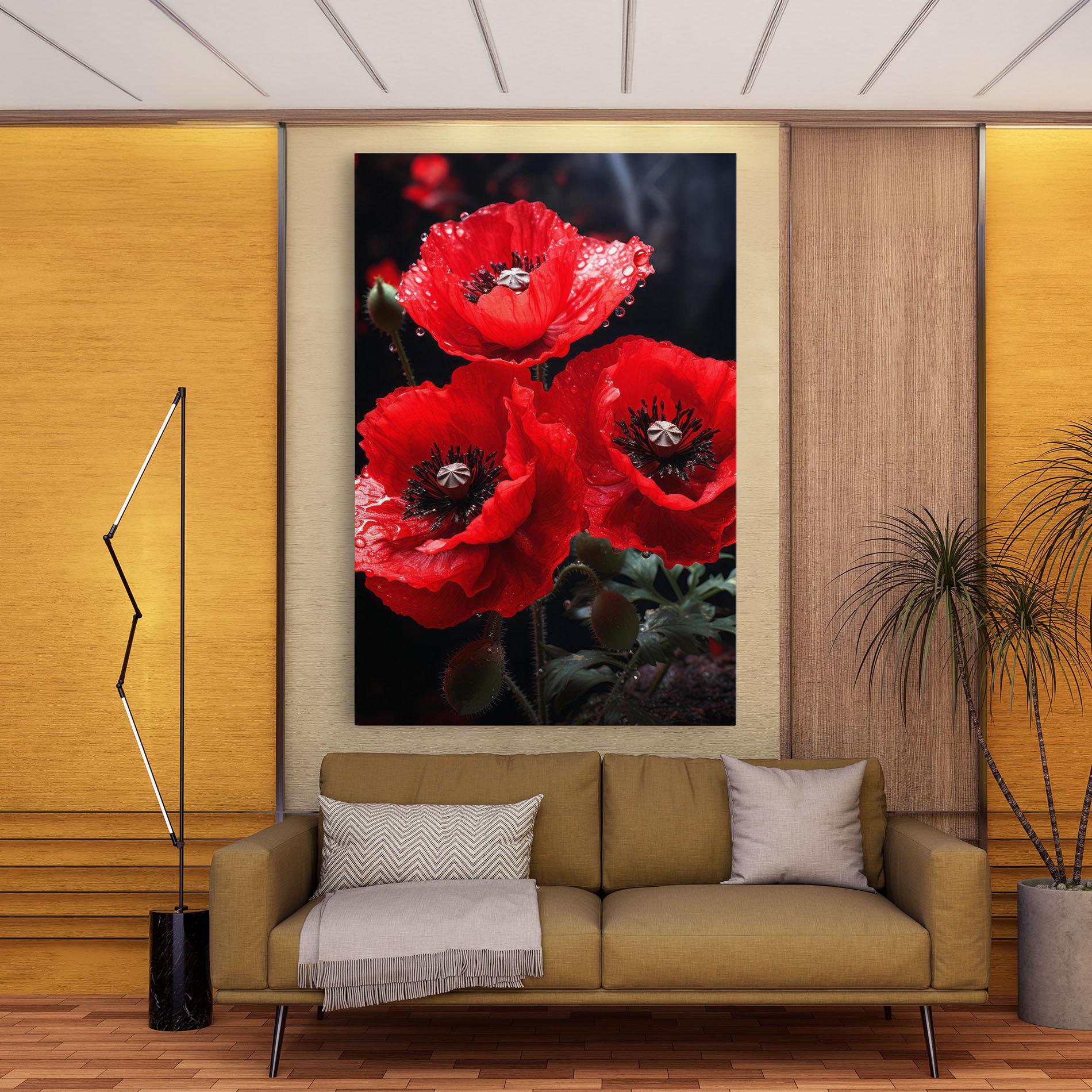 Leinwandbild Red Poppy mockup 9