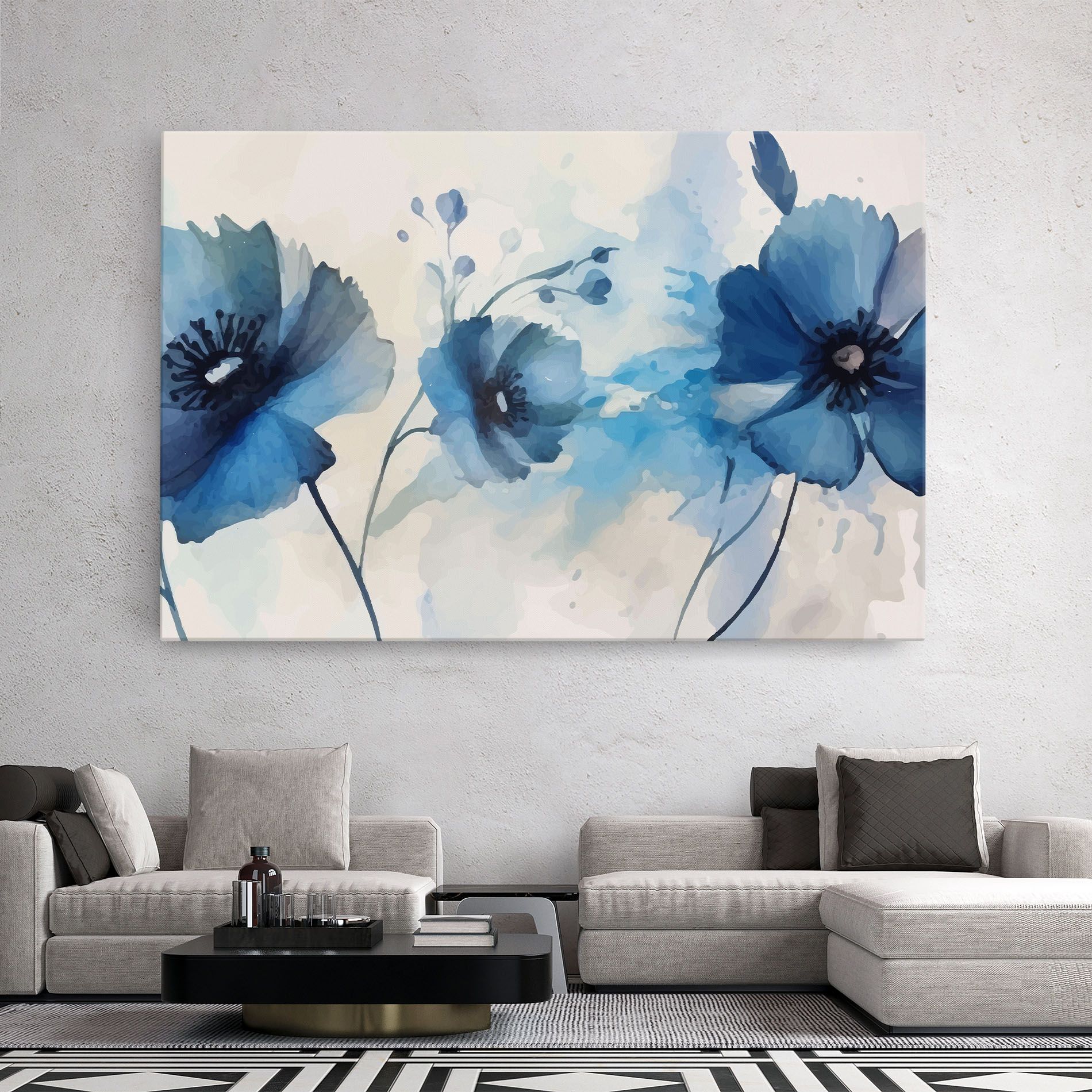 Blue Poppies mockup 2