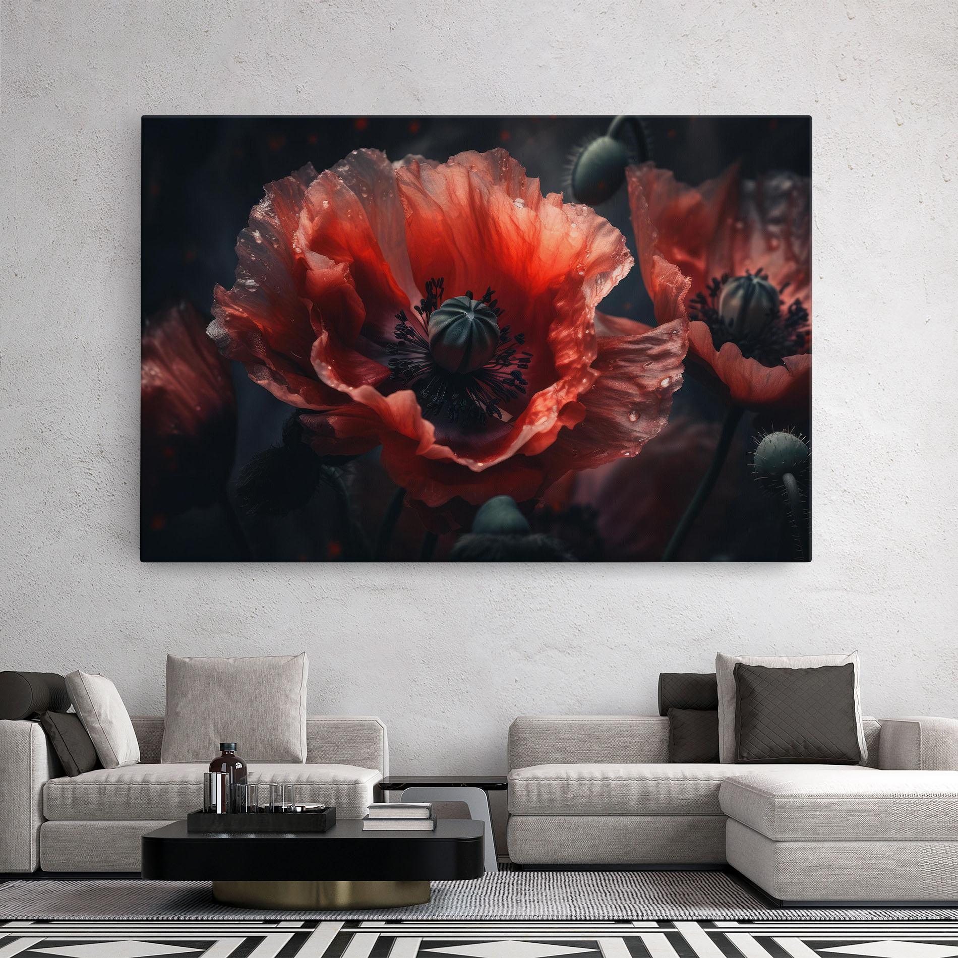 Leinwandbild Dark Shade Poppy mockup 2