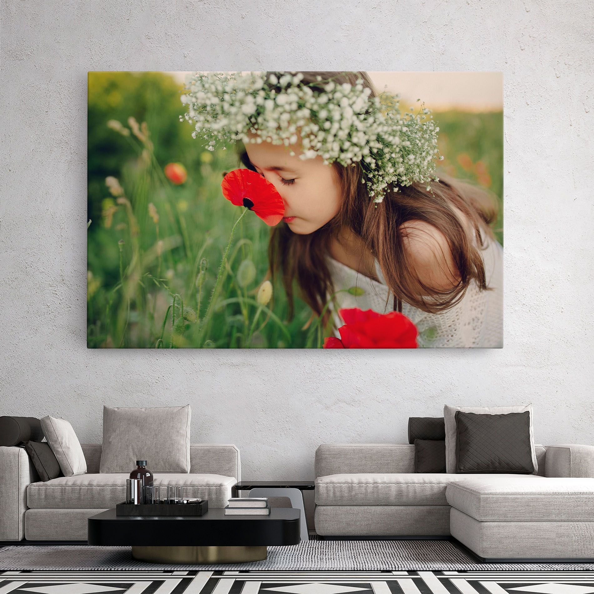 Girl With Poppies mockup 2