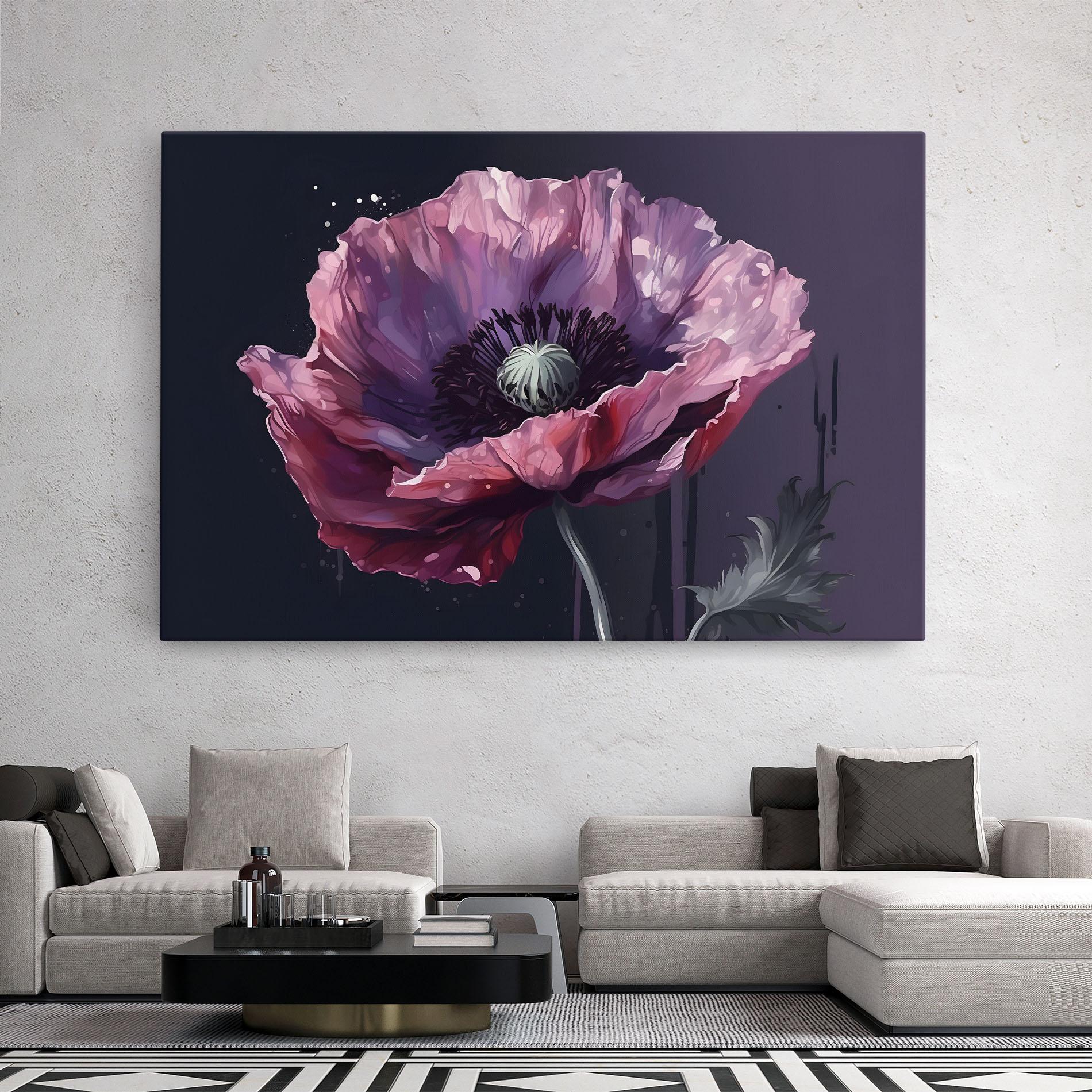 Leinwandbild Light Purple Poppy mockup 2