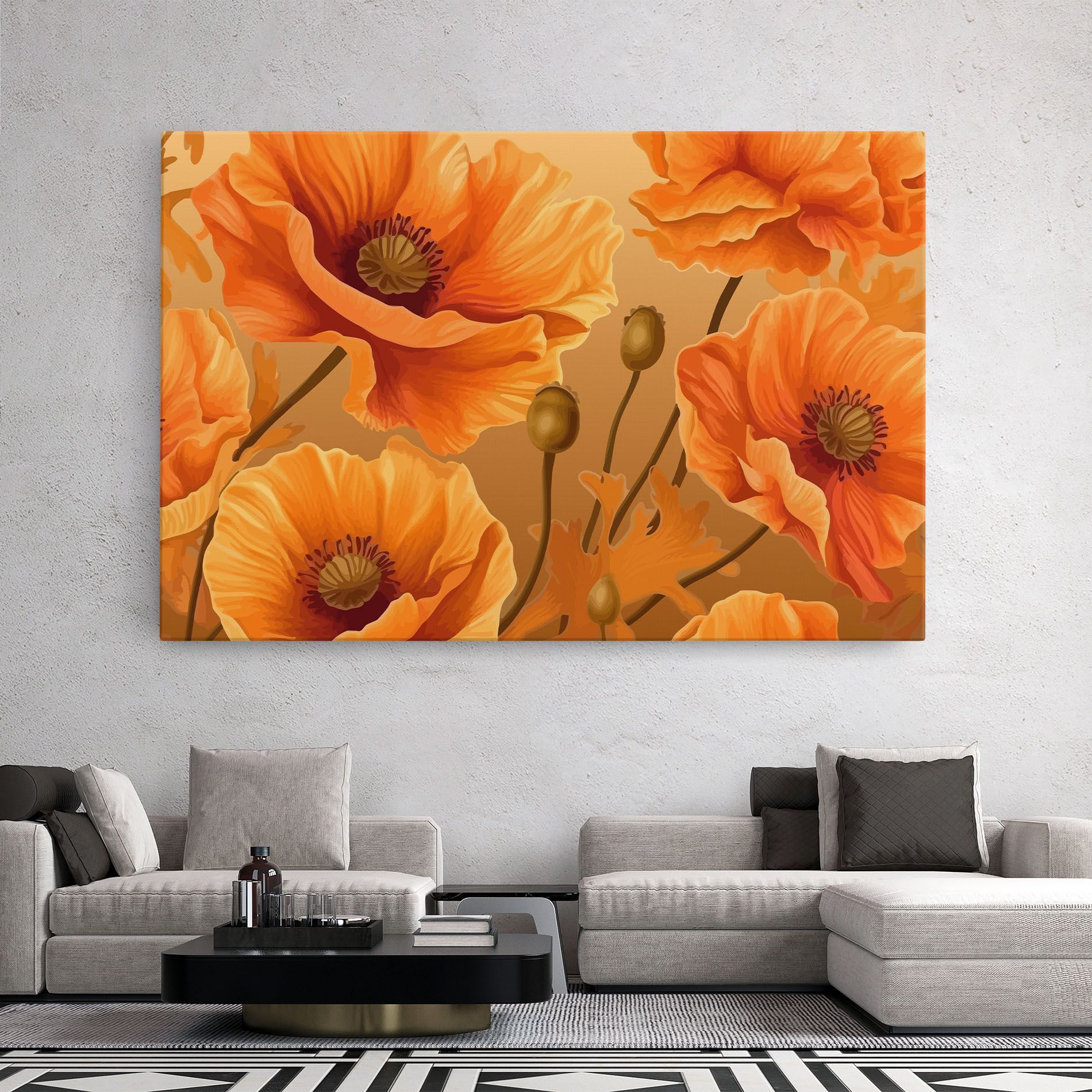 Pastel Orange Poppy mockup 2