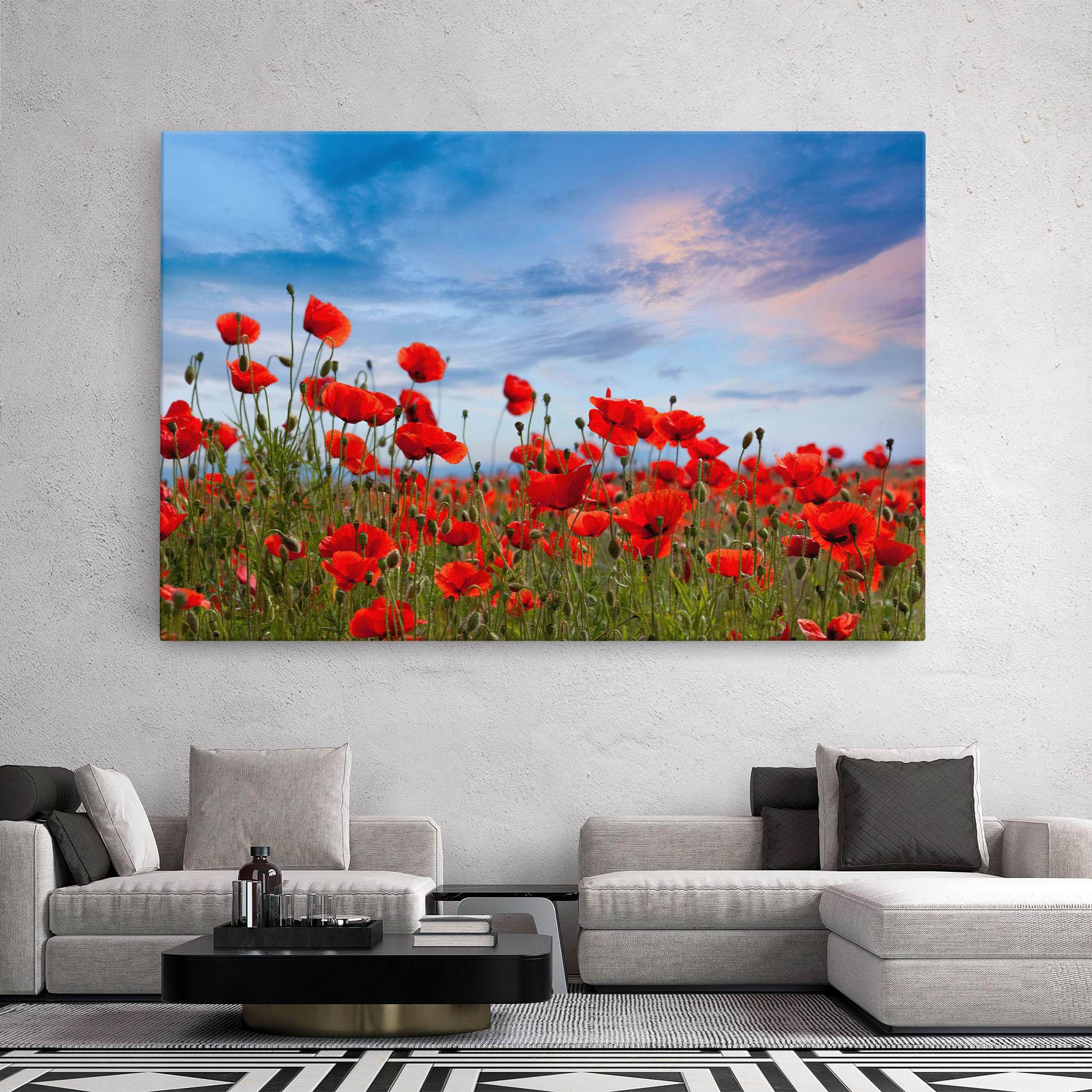 Leinwandbild Poppy Field mockup 2