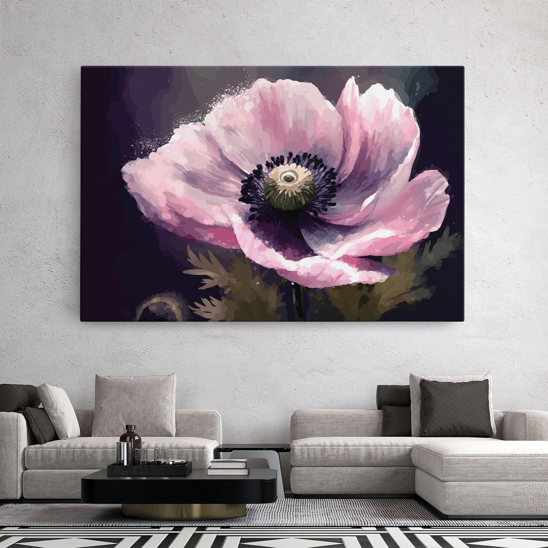Leinwandbild Pretty Pink Poppy mockup 2