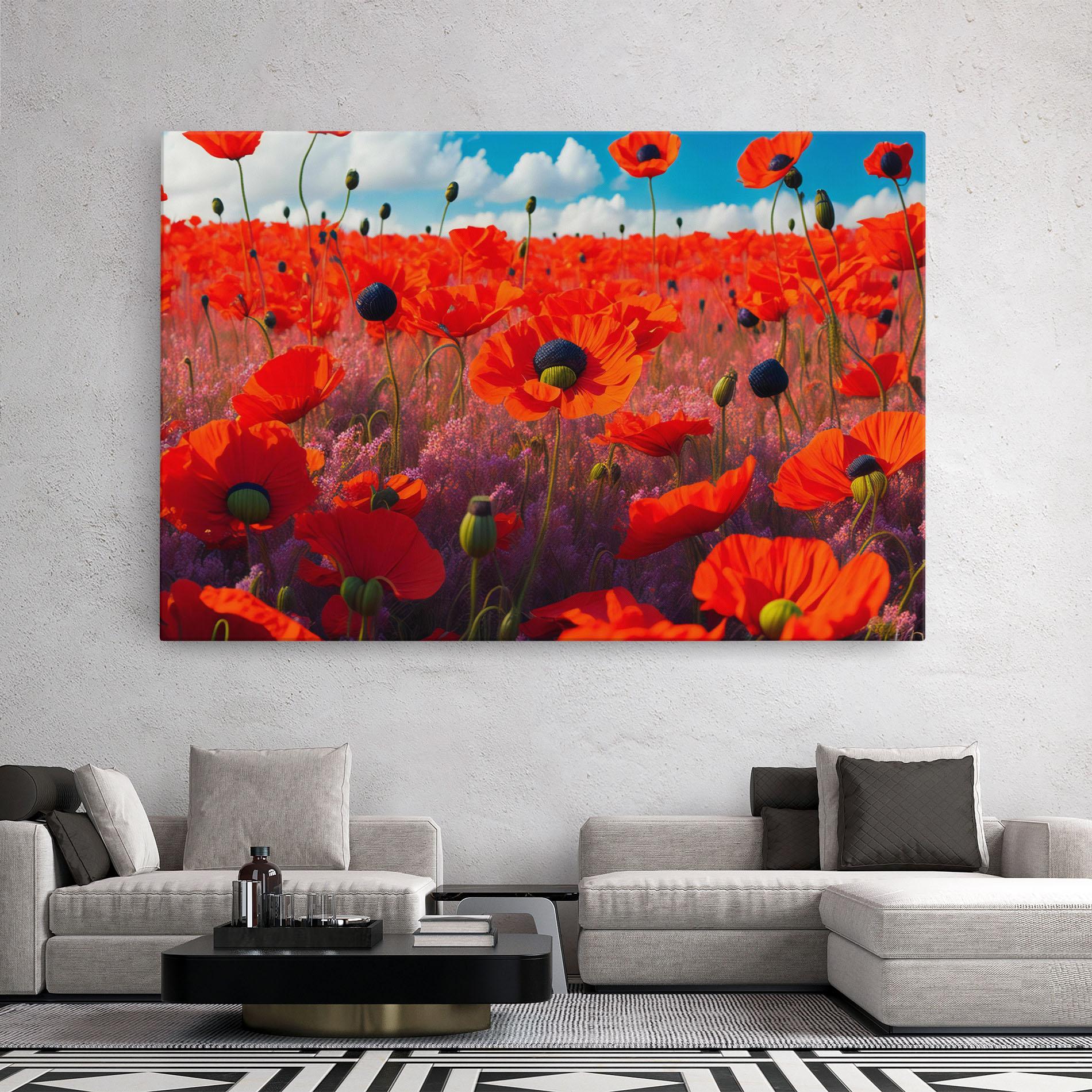 Leinwandbild Wild Poppies mockup 2