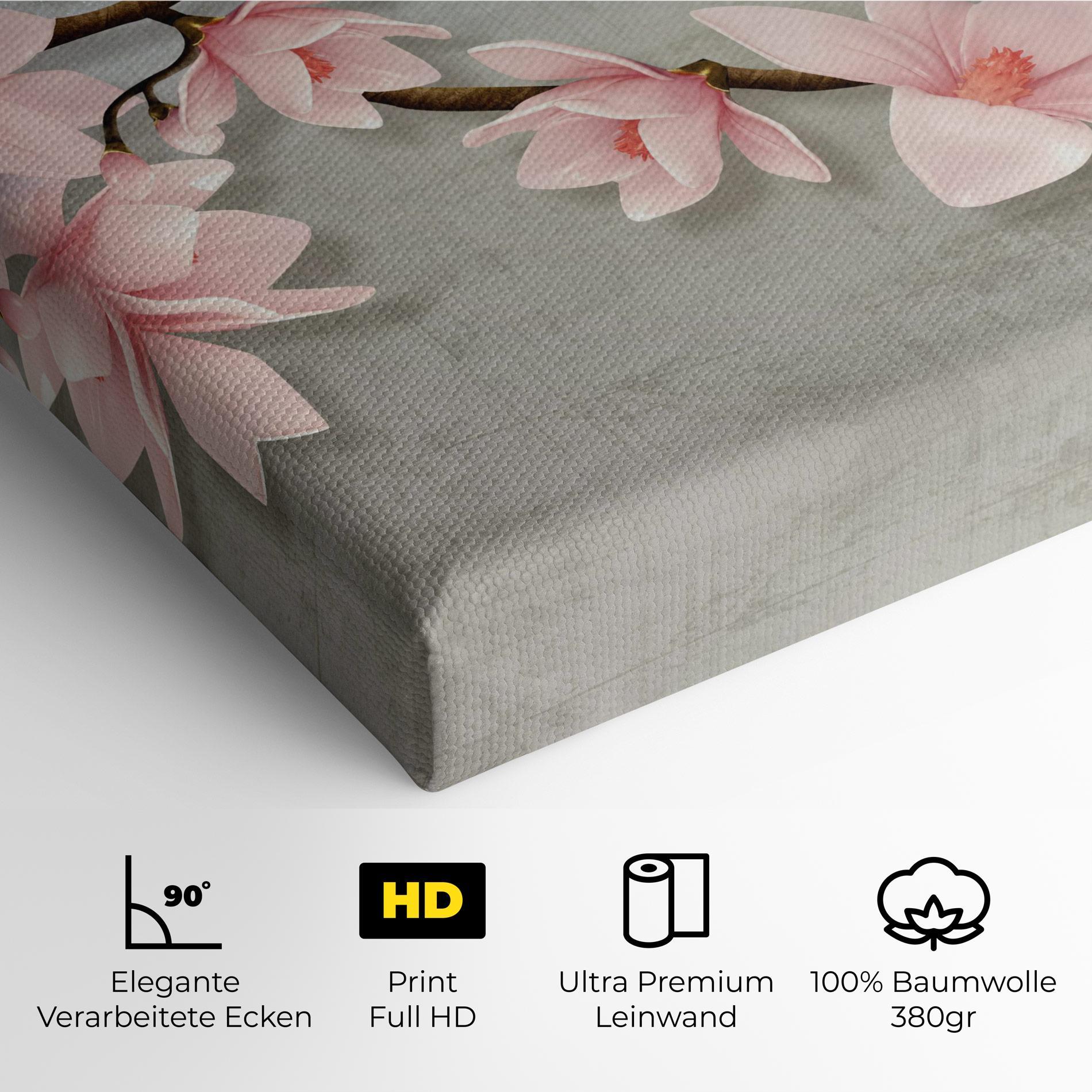 Leinwandbild Pink Magnolia mockup 4