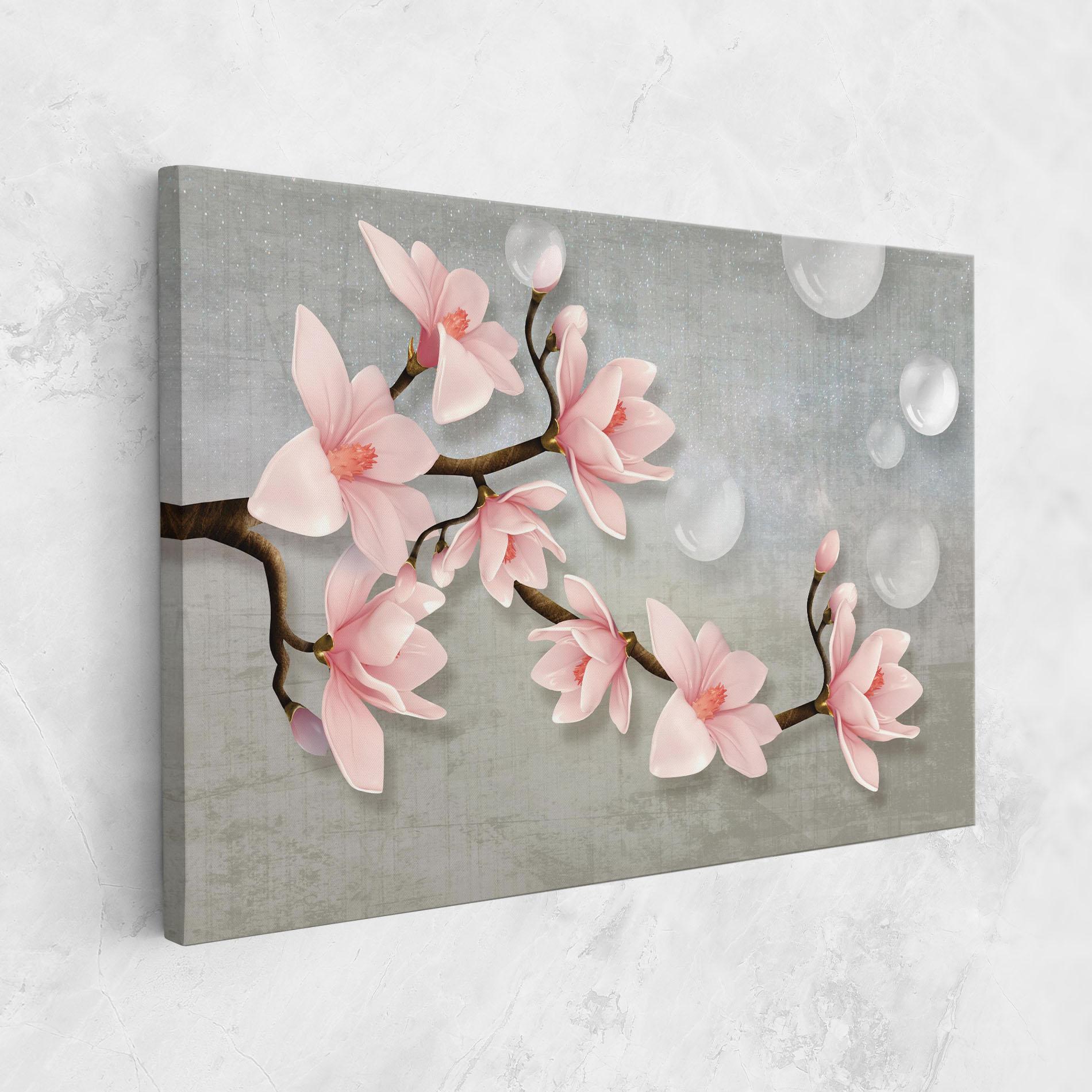 Leinwandbild Pink Magnolia mockup 1