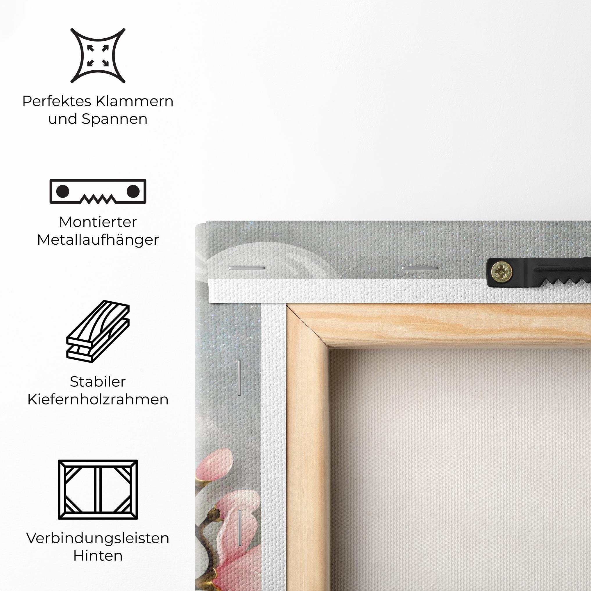 Leinwandbild Pink Magnolia mockup 5