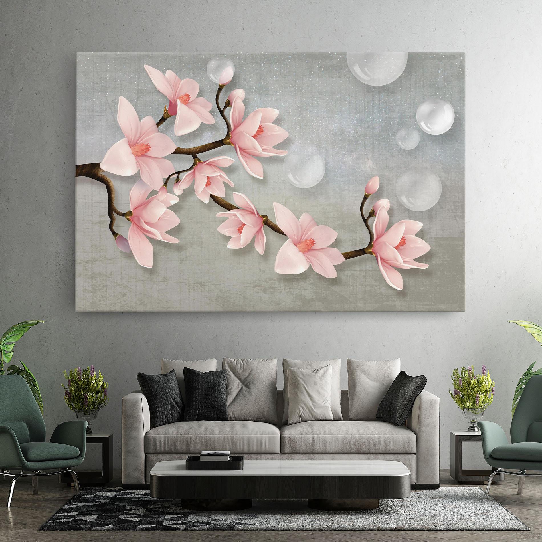 Leinwandbild Pink Magnolia mockup 7