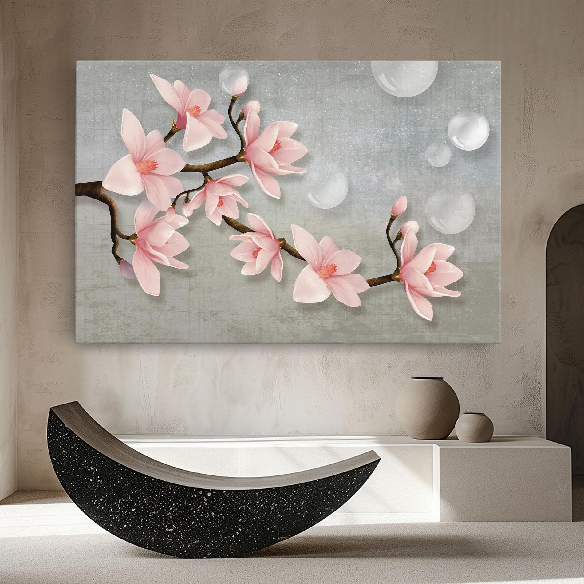 Leinwandbild Pink Magnolia mockup 8