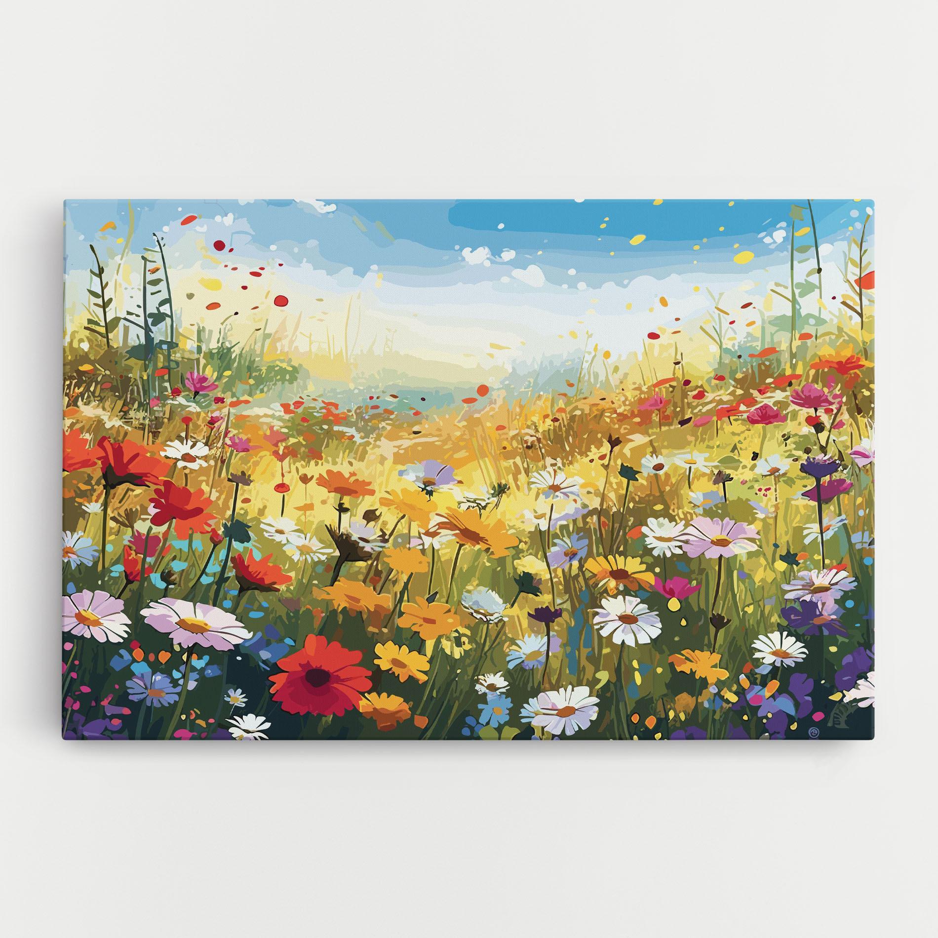 Leinwandbild Colorful Daisy Mix mockup 0