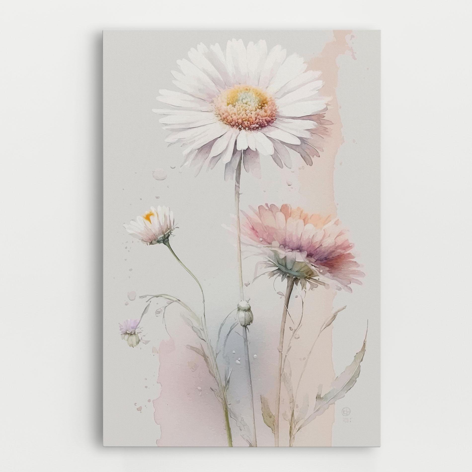Leinwandbild White Painted Daisy mockup 0