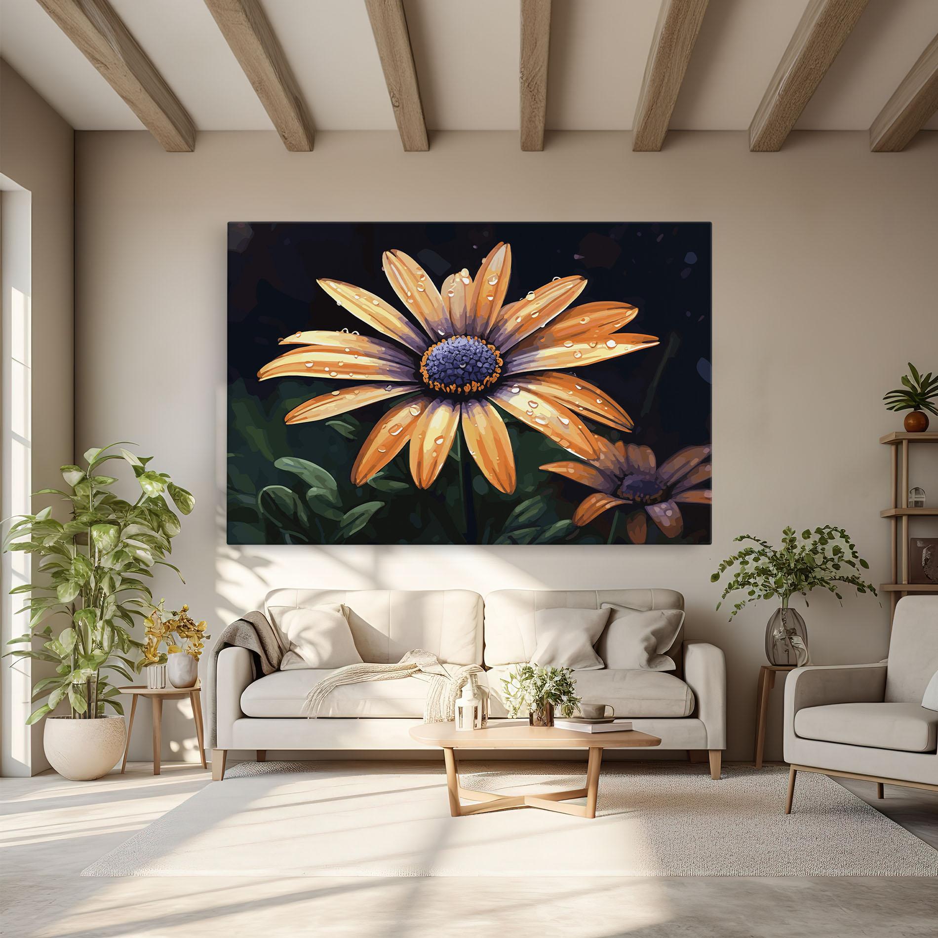 Leinwandbild Orange Pretty Daisy mockup 6