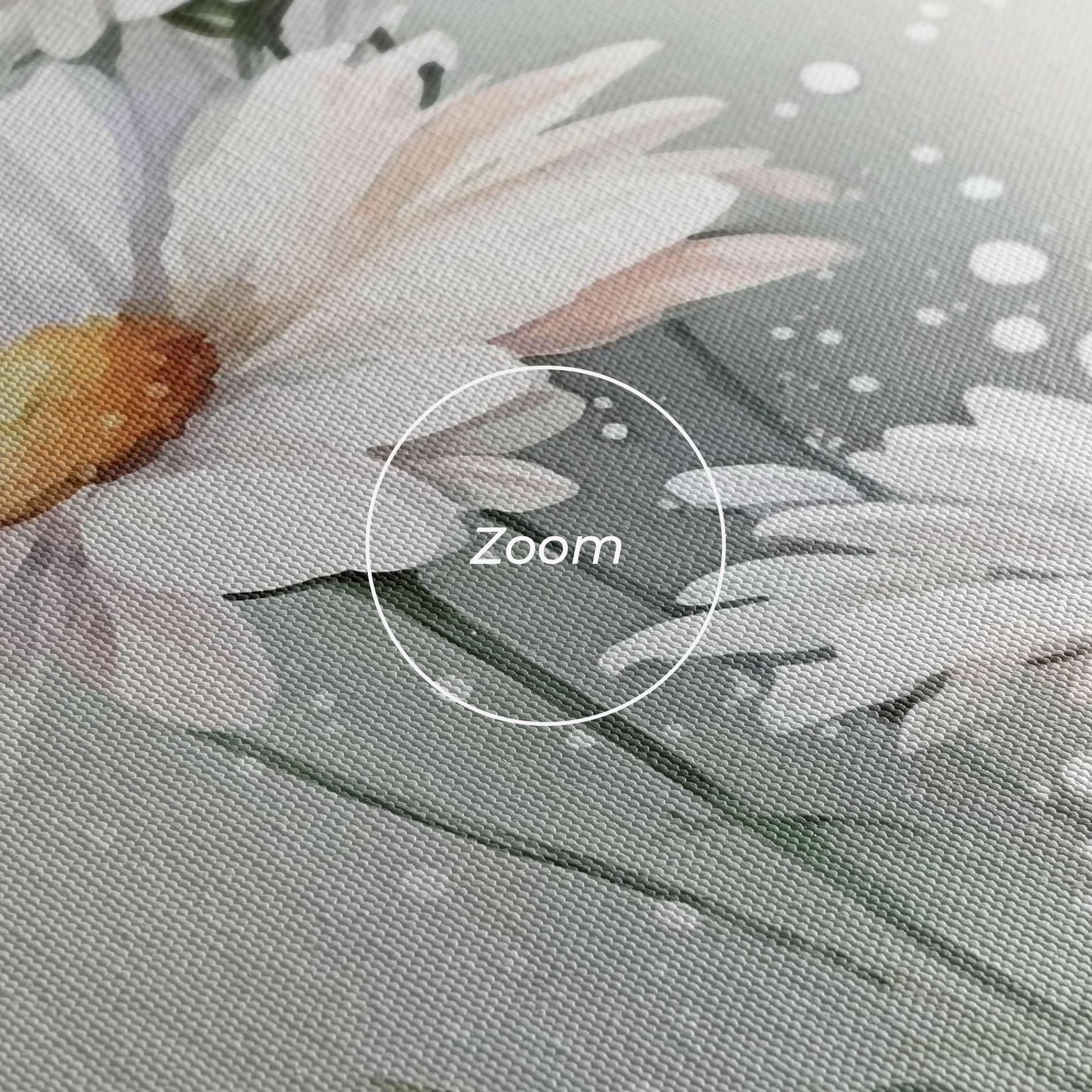 Leinwandbild Dreamy White Daisy mockup 3