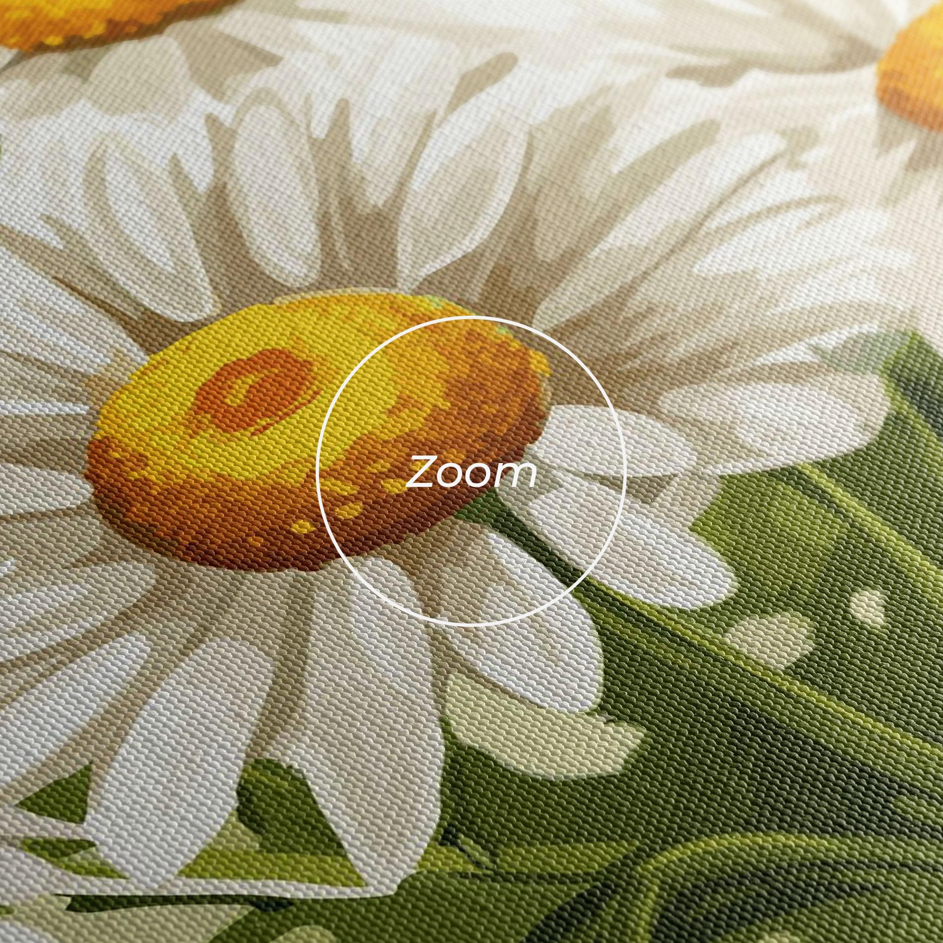 Leinwandbild White Grey Daisy mockup 3